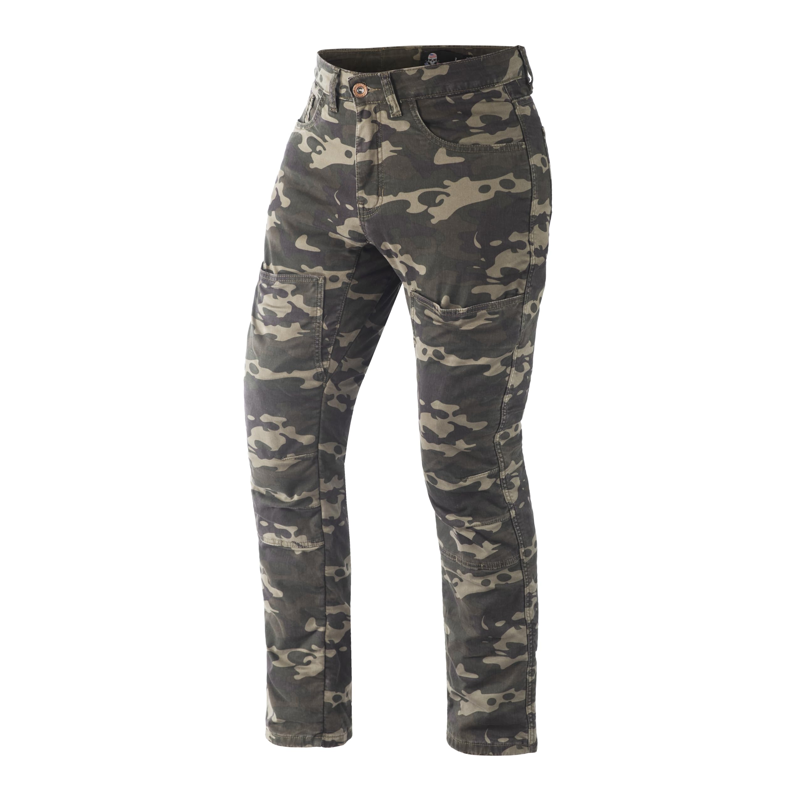 WICKEDSTOCK-Mens Motorcycle Pants-CE Level 2 Armor-Tactical Pants-Combat Pants-Motorcycle Armor Protective- Aramid Lined-Camo, 3