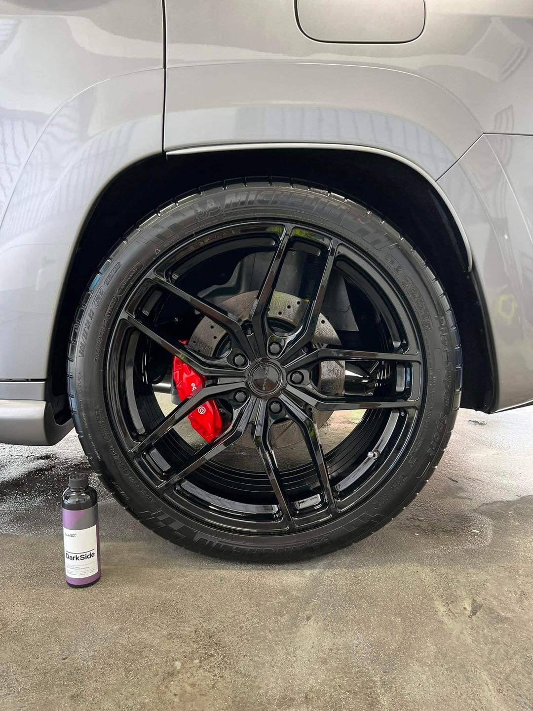 CARPRO Darkside Tire & Rubber Sealant - Hydrophobic, UV Protection, Satin Black Shine, 1 Liter (34oz), Ready to Use, Clear