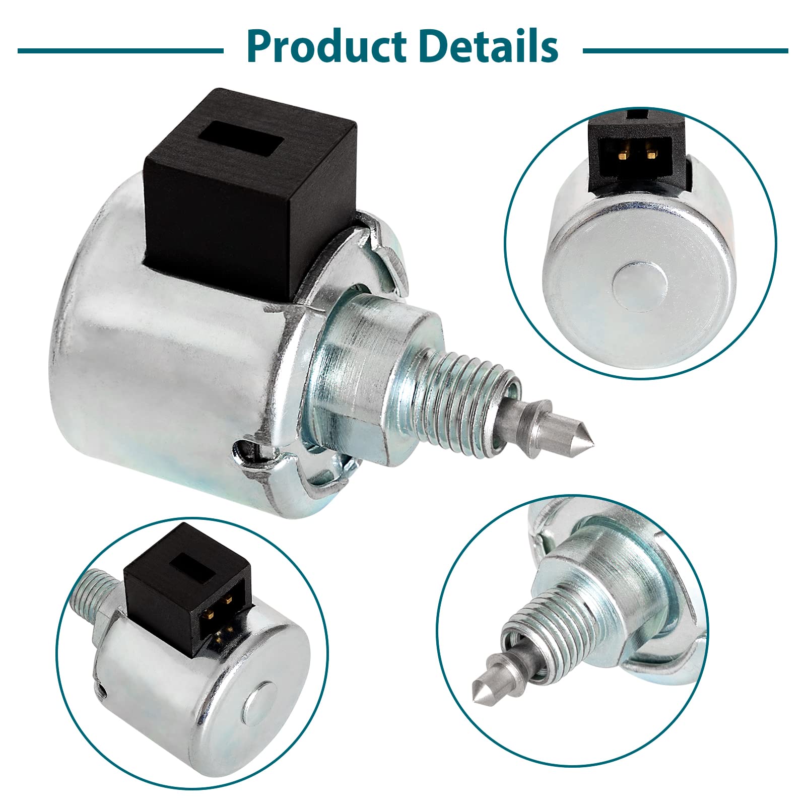 CLSR2U Fuel Shut-Off Solenoid 846639 for B&S Engine, Stainless Steel, Silver, Compatible with John Deere, Husqvarna, Craftsman Mowers