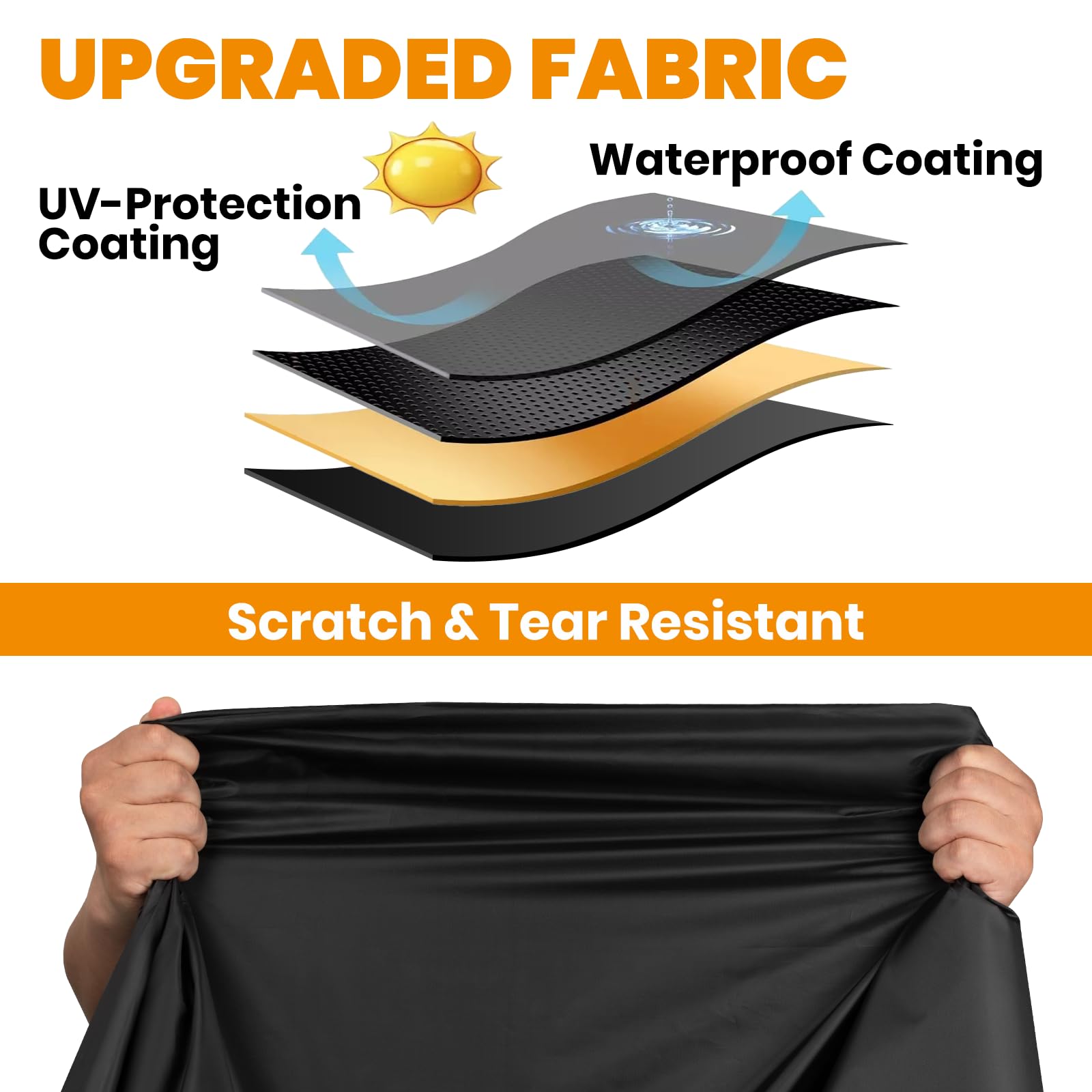Favoto Atv Cover - Waterproof Outdoor Heavy Duty 4 Wheeler Quad All Weather Dust Rain Sun Protection Windproof Vehicle Cover Com