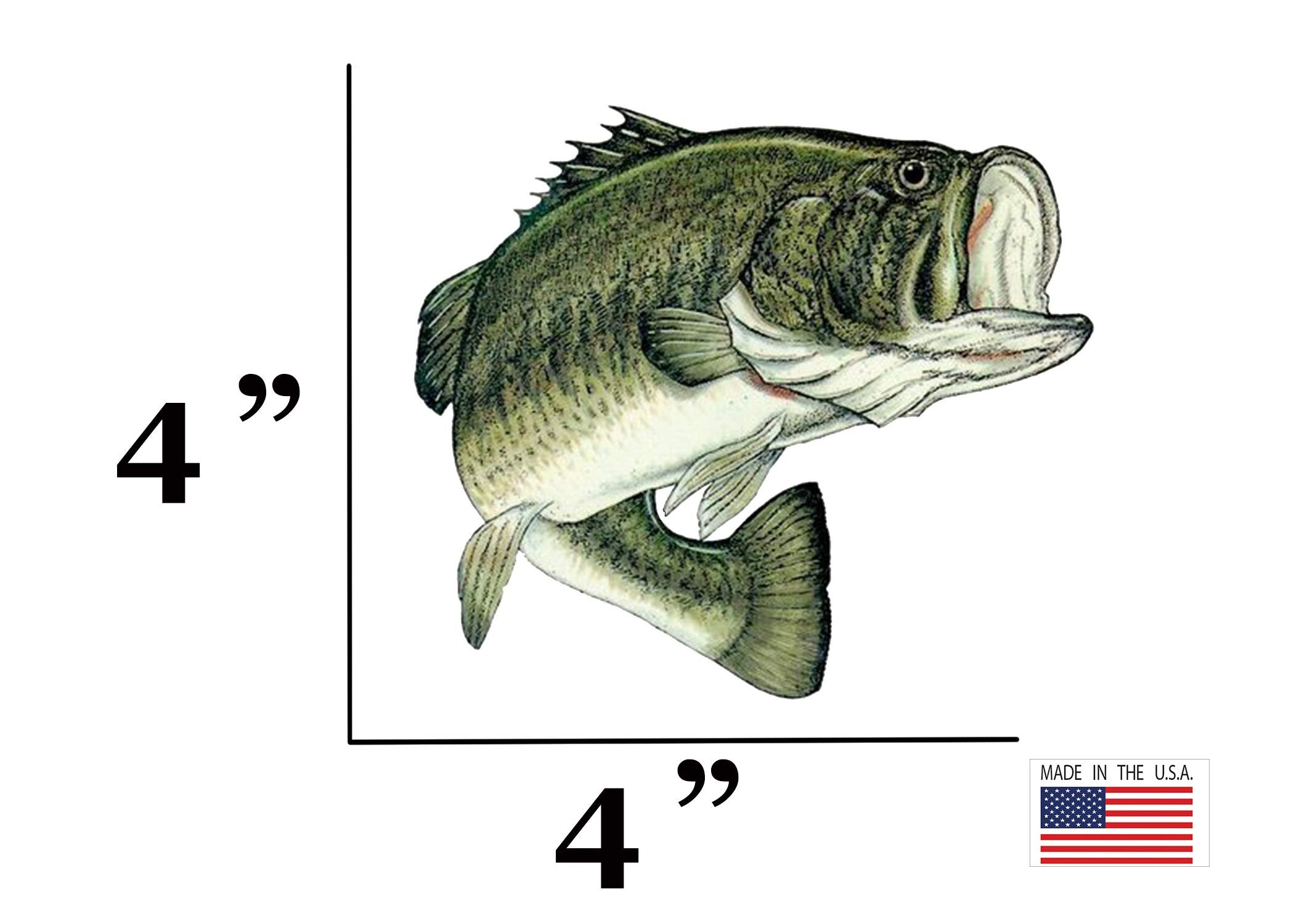 Rogue River Tactical Bass Fish Sticker Decal Fishing Bumper Sticker Fish Auto Decal Car Truck Boat Rv Real Life Rod Tackle Box