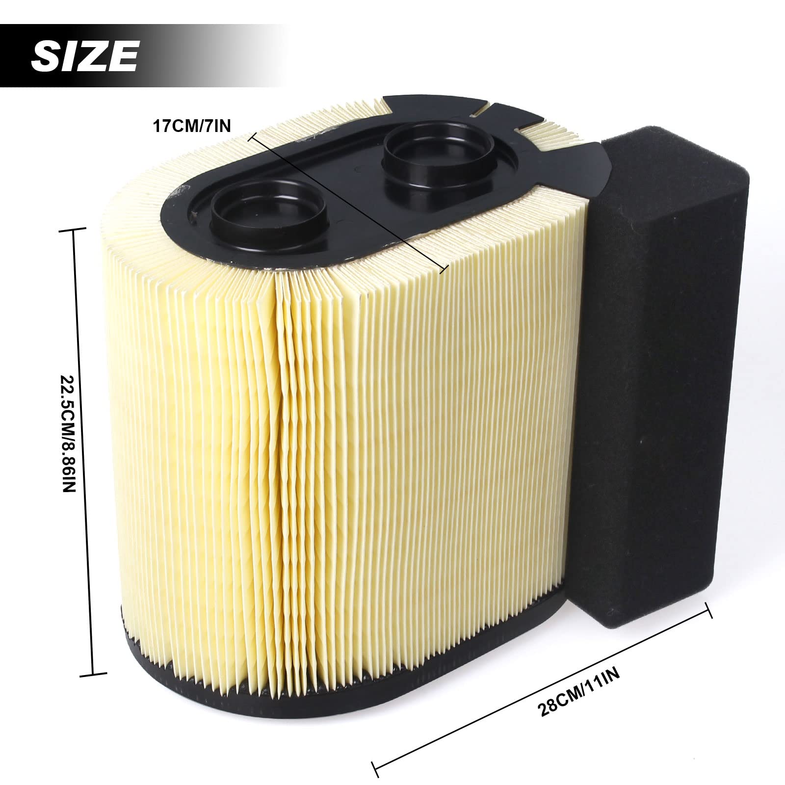 YZQPNB Air Filter Element Assembly FA1927 Compatible with 2017 2018 2019 Ford F250 F350 F450 F550 Super Duty 6.7L V8 Powerstroke
