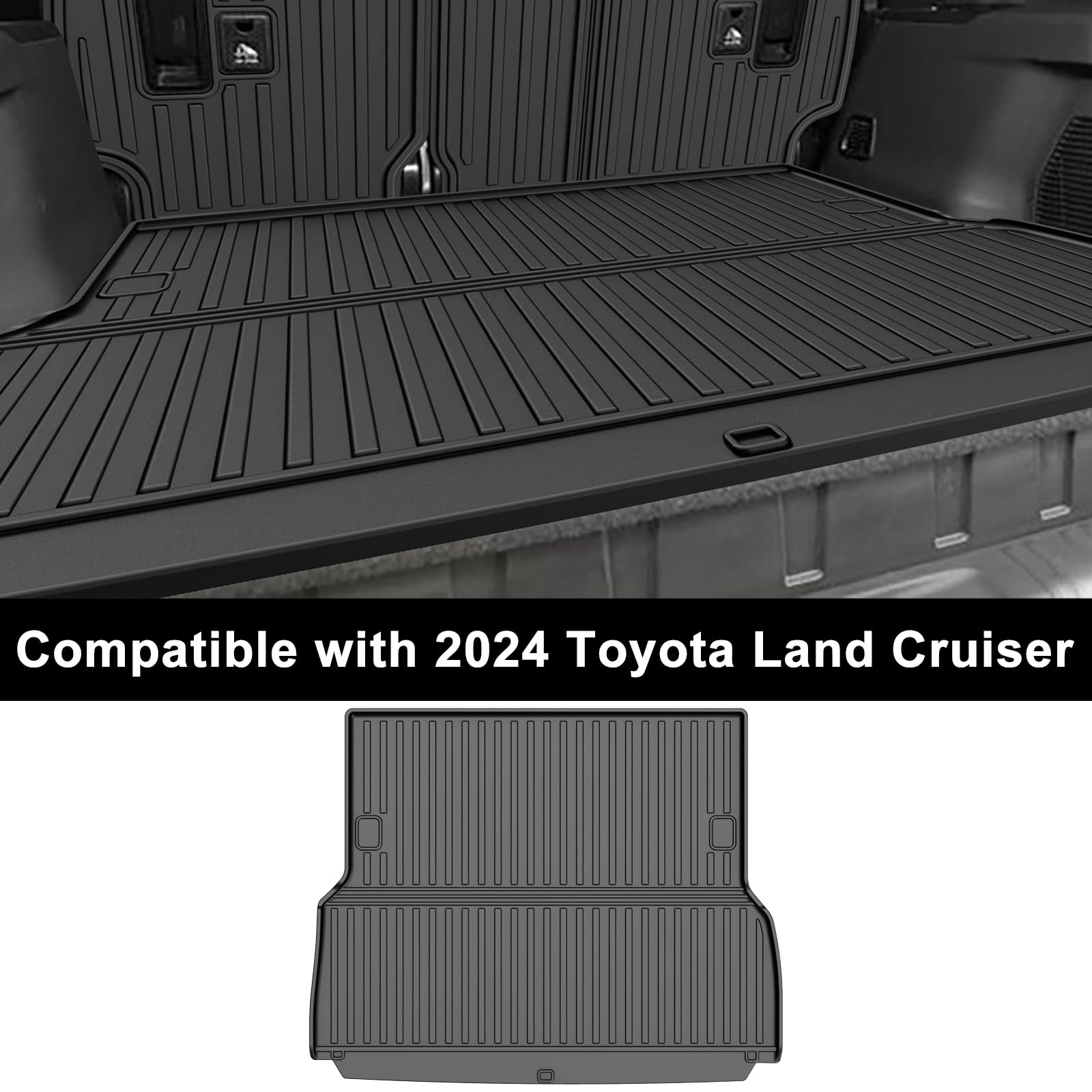 Aomsazto Floor Mats And Cargo Mat Backrest Mat Compatible With Toyota Land Cruiser & Lexus Gx550 2024 2025 - All Weather Tpe Wat
