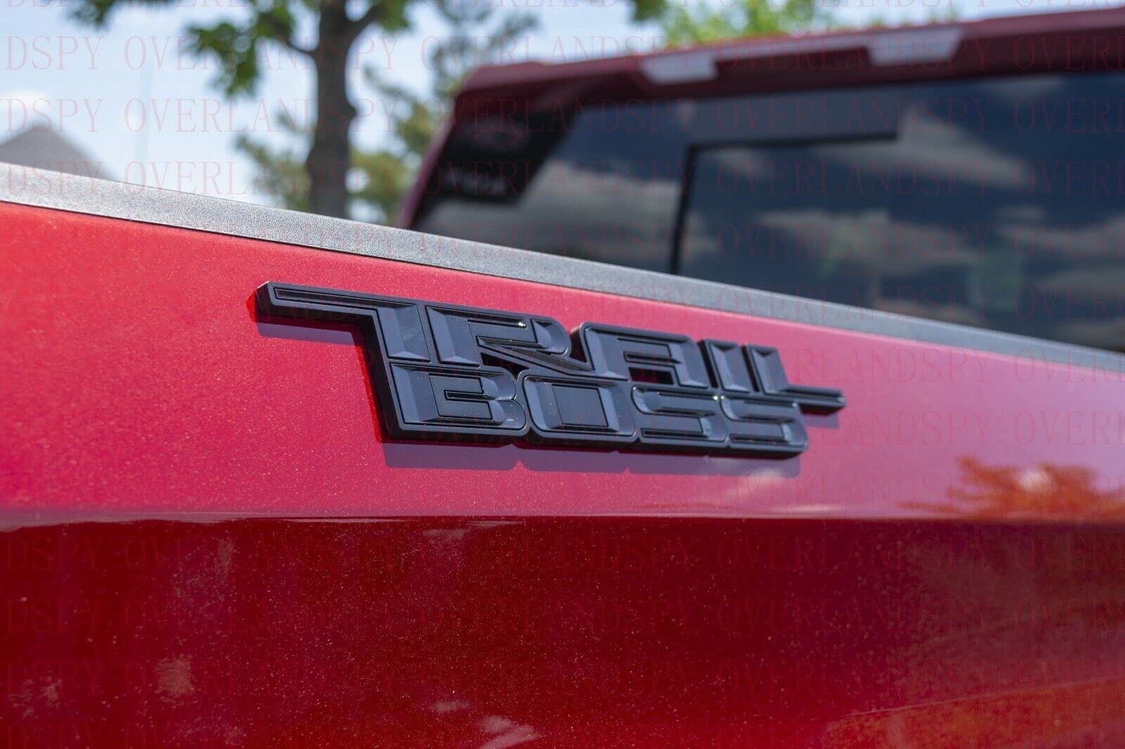 SSDD Trail Boss Emblem 3D Badge Side Decal Sticker Replacement for Chevy Silverado 1500 2500 HD - Matte Black