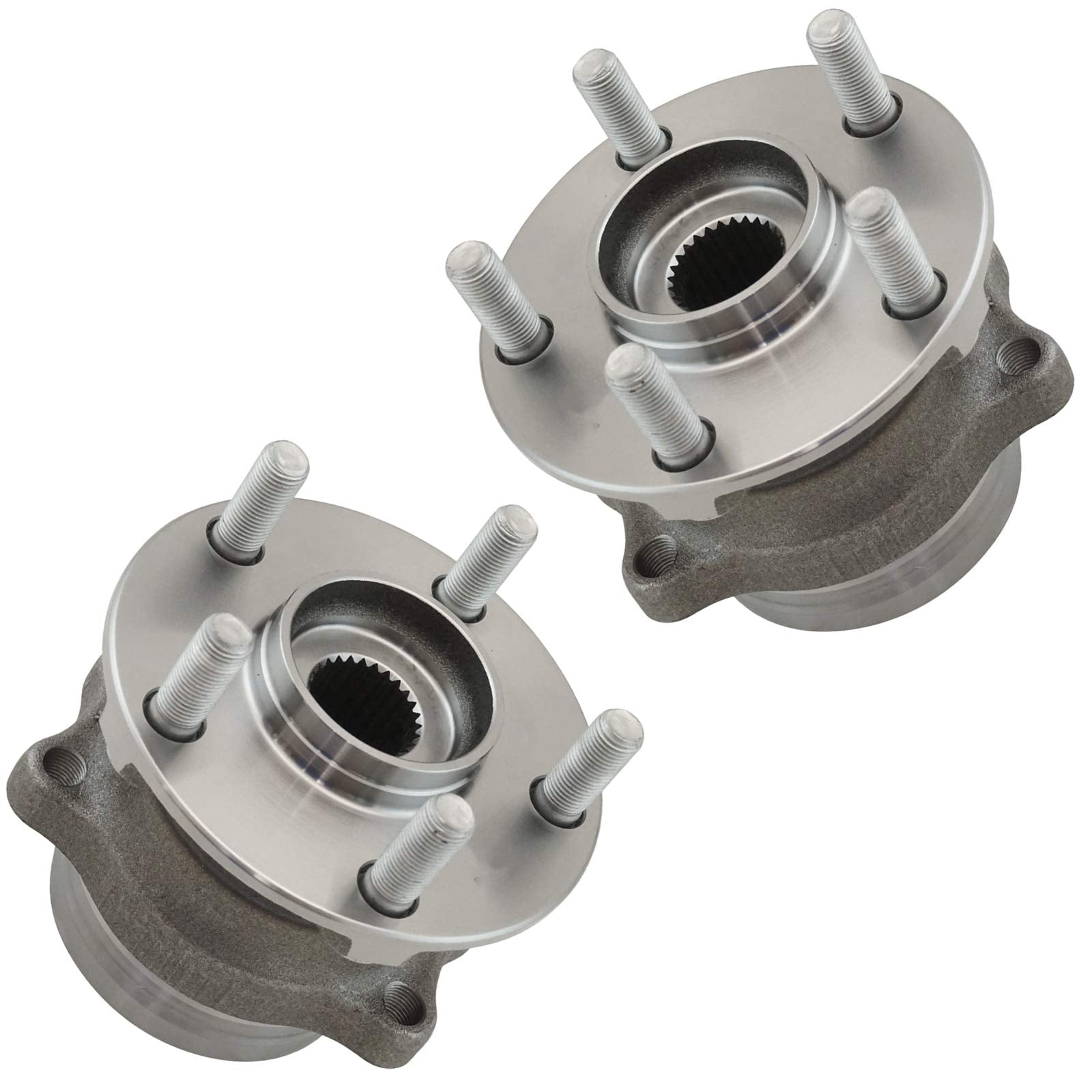 TRQ Rear Wheel Hub Bearings Assembly Set for Subaru Crosstrek, Forester, Impreza - Model BHA52111, Stainless Steel, 2016-2023