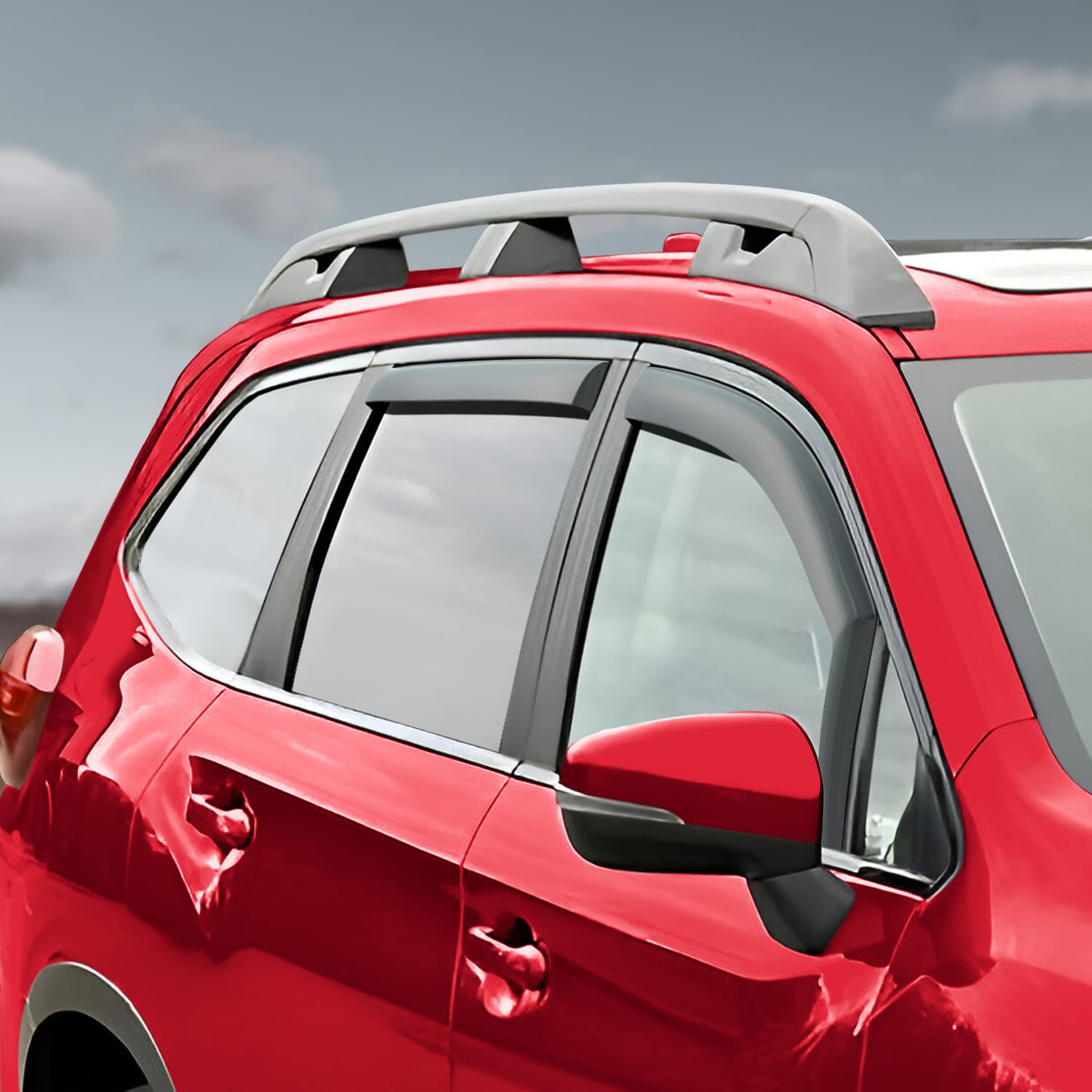 Voron Glass In-Channel Extra Durable Rain Guards For Subaru Ascent 2019-2025, Window Deflectors, Vent Window Visors, 4 Pieces -