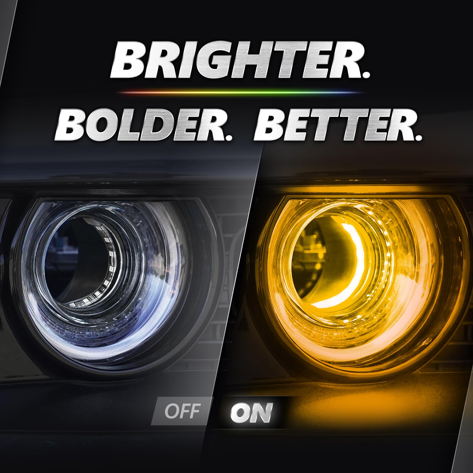 OPT7 Aura Pro Halo Light DRL for 2008-2023 Dodge Challenger, Bluetooth Control, RGB LED, Easy Installation