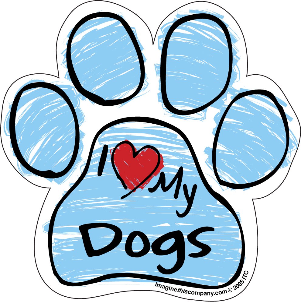 Imagine This Scribble Paw Magnet, Dogs