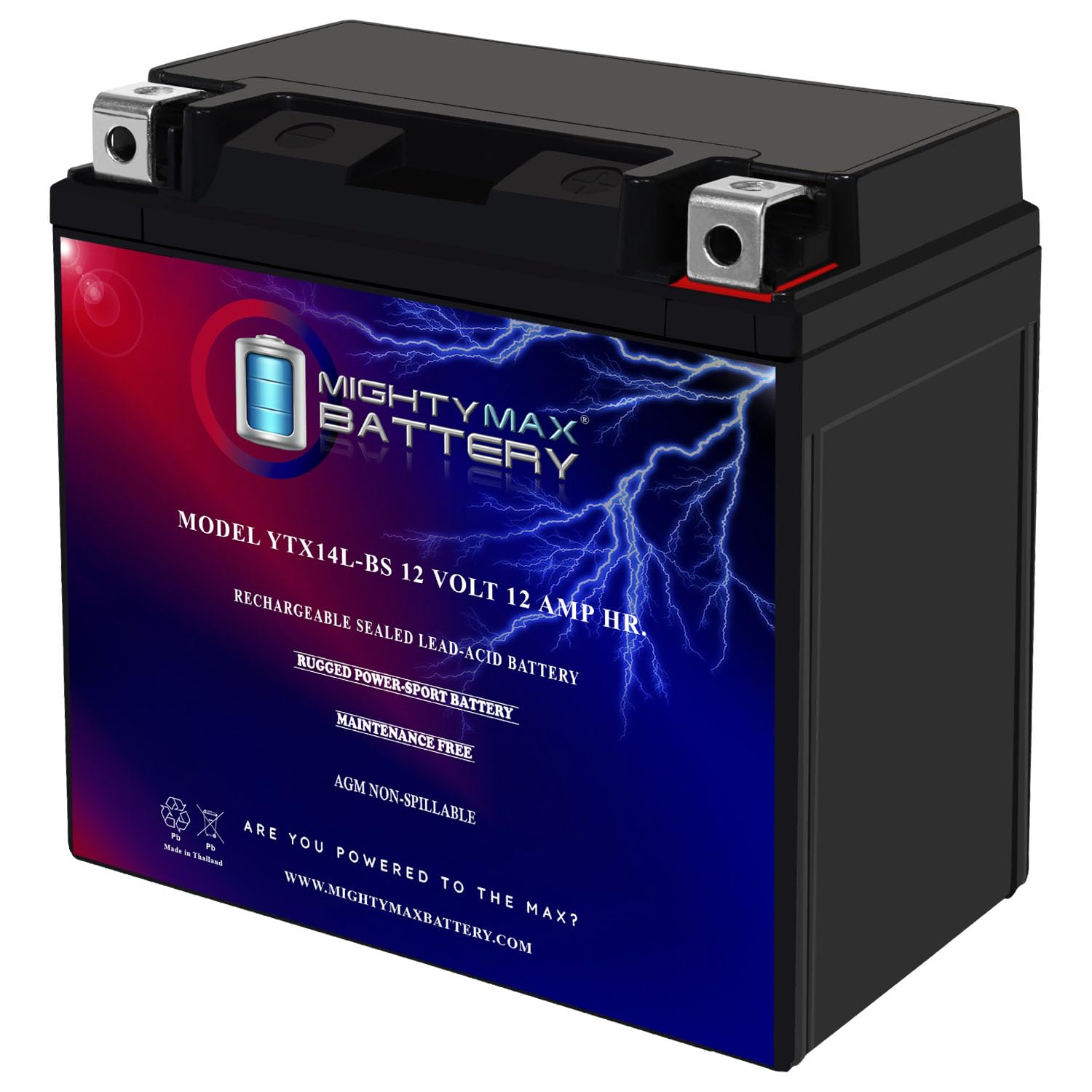Mighty Max Battery YTX14L-BS Replaces Harley-Davidson Sportster 1200 Low XL1200L 06-11