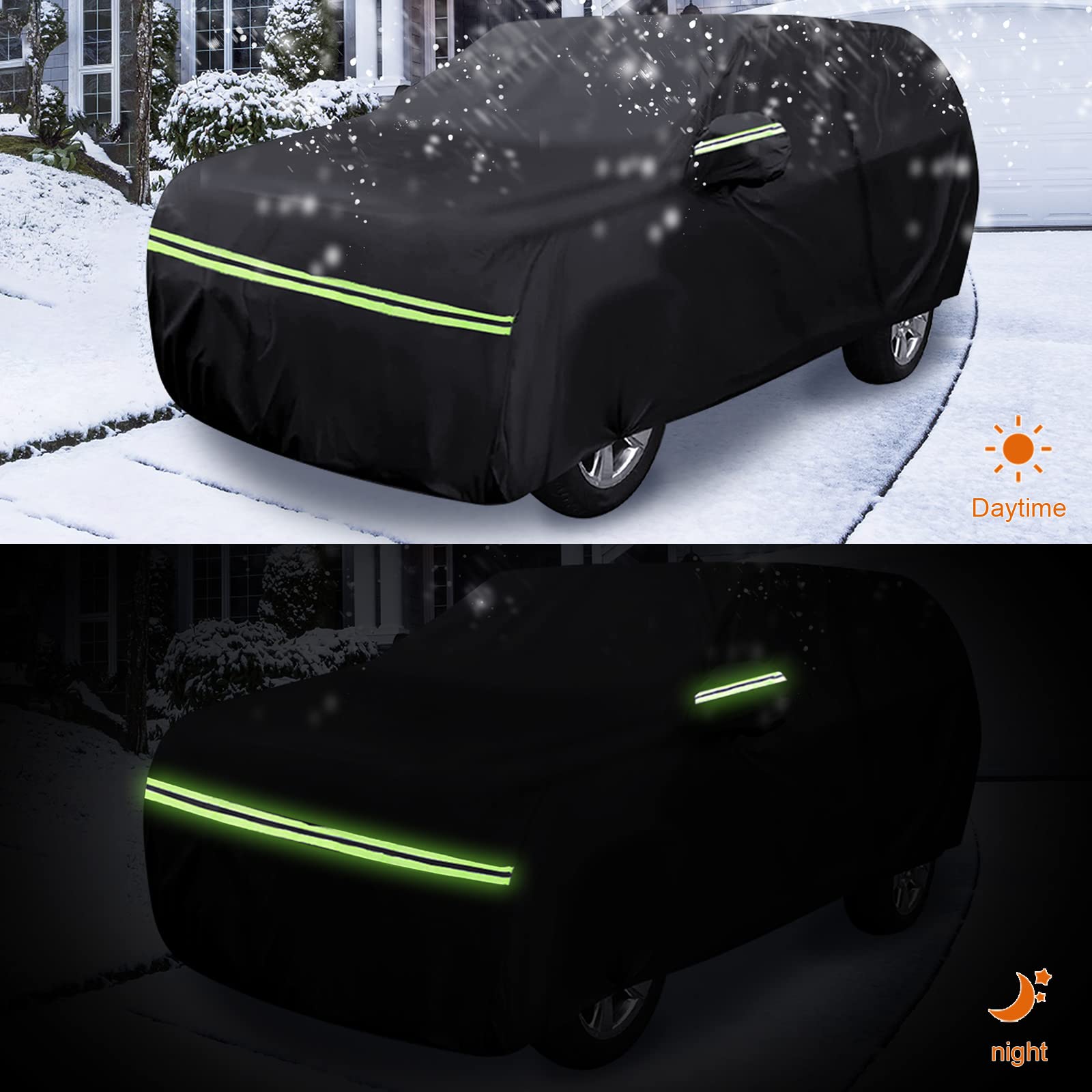 Waterproof Car Covers Replace For 2019-2025 Mercedes-Benz Glb, 6 Layers All Weather Car Cover With Zipper Door & Windproof Bands