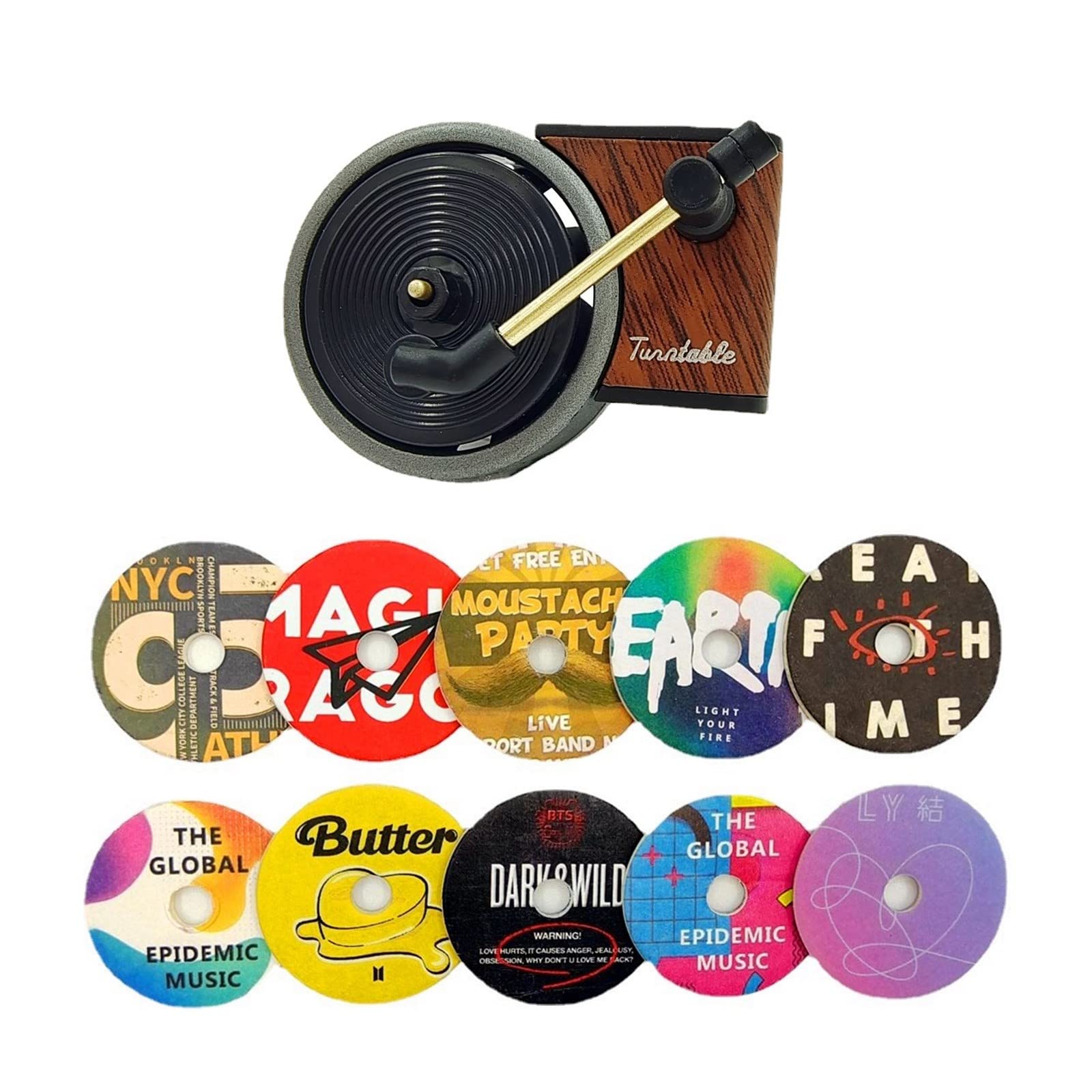 Jvhgubay Record Player Air Freshener Car Vent Clip Fragrance Diffuser Car Retro Air Freshener Clip Vent Outlet Car Inter Decor A
