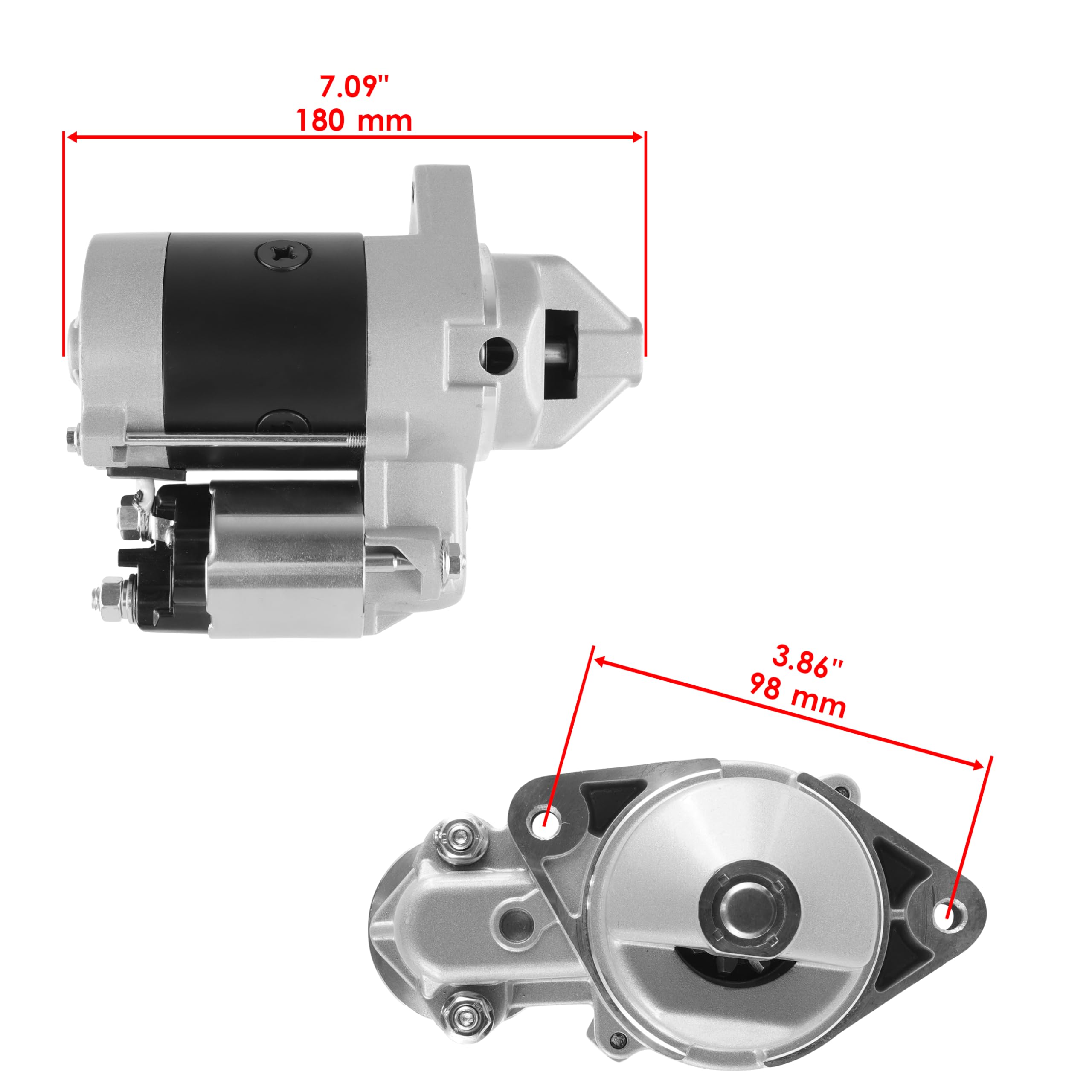 Caltric Starter for Kawasaki FC400V FC401V FC420V - 12.5-14 HP, Metal Construction