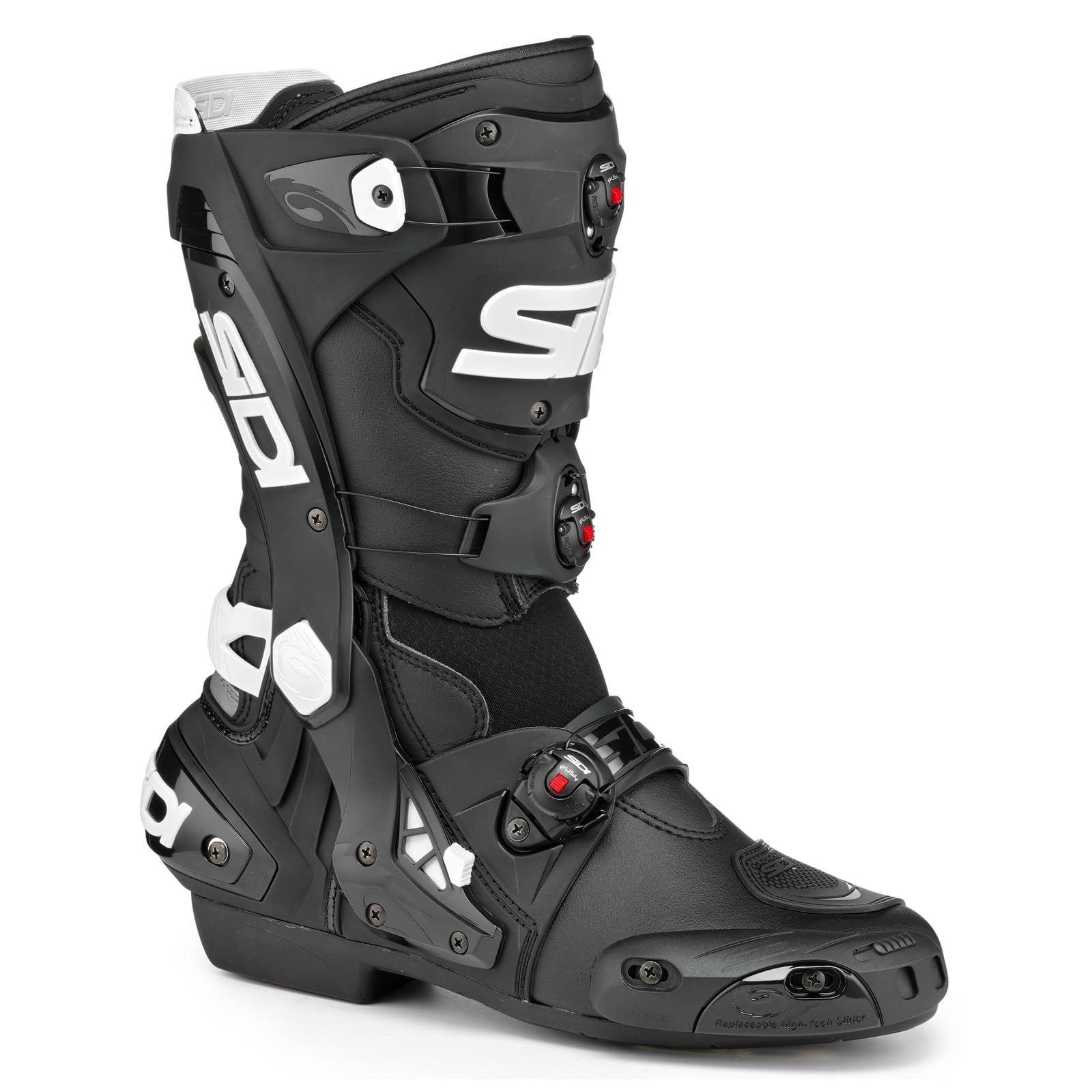 SIDI Men Motorcycle Boots, Black White, 45 EU