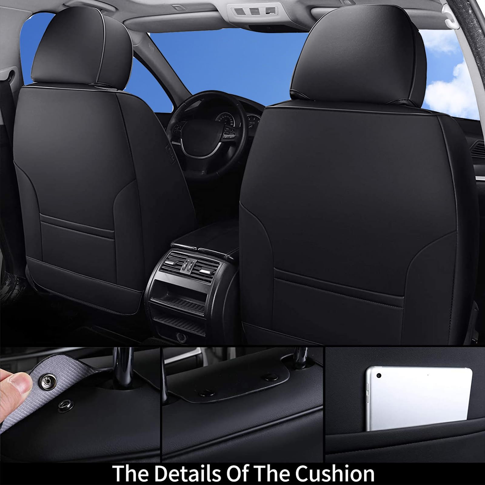 Coverado Seat Covers, Car Seat Covers Front Seats, Car Seat Cover, Car Seat Protector Waterproof, Car Seat Cushion Nappa Leather