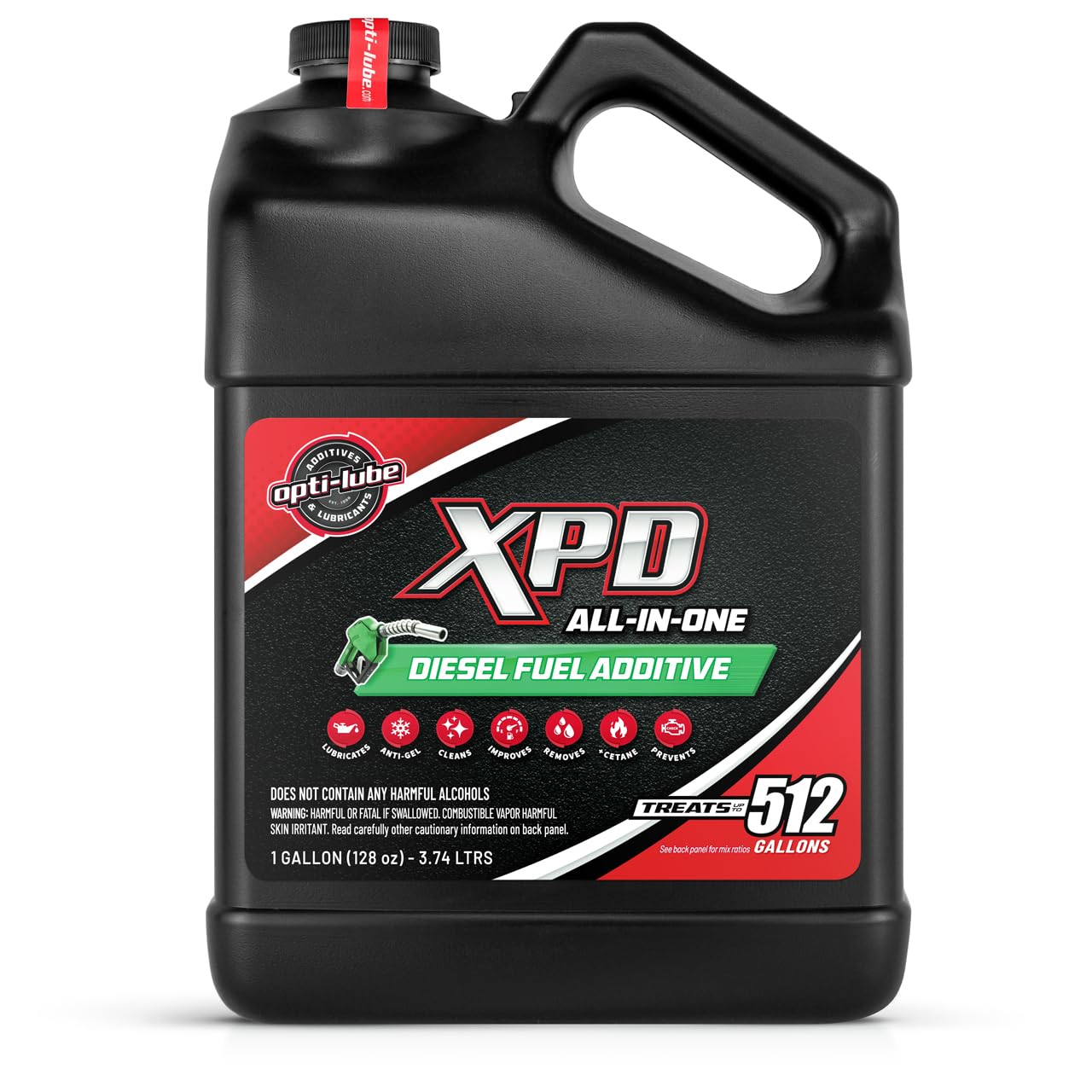 Opti-Lube XPD Diesel Fuel Additive - 1 Gallon with Hand Pump & Long Neck Bottles