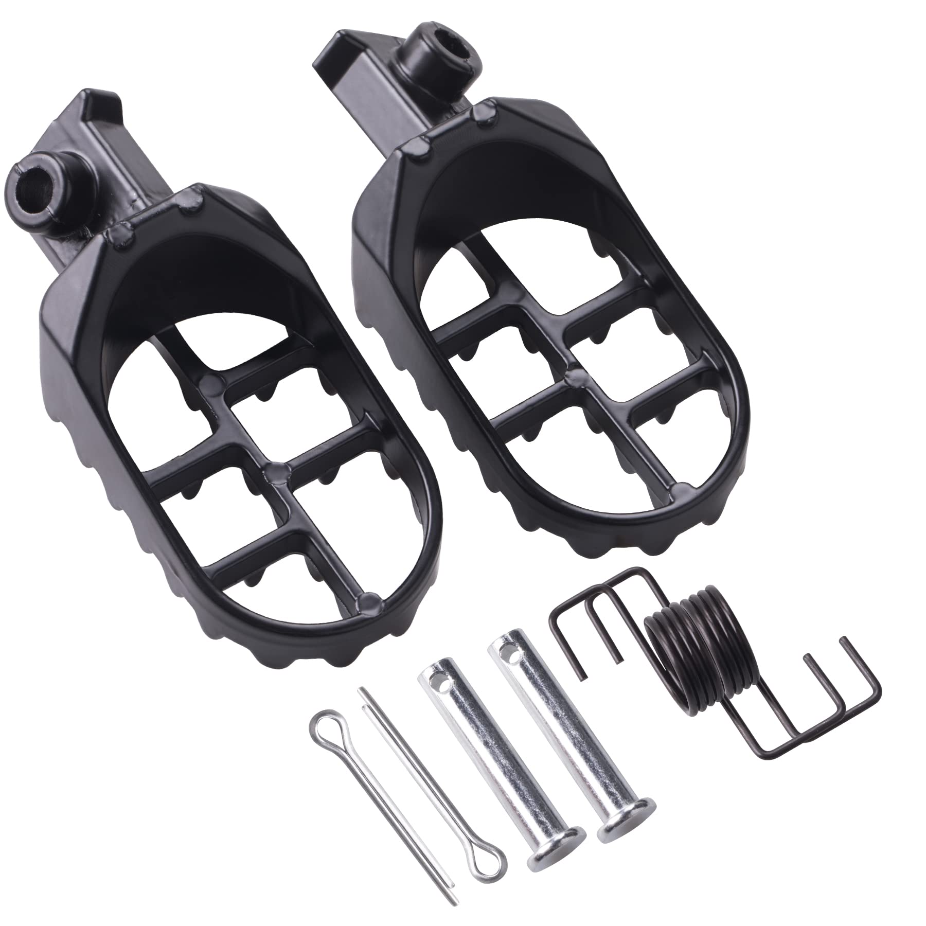 MWMNUN Aluminium Dirt Bike Foot Pegs, Black, Rear, Universal Fit for PW50 PW80 TW200 XR50R CRF50 CRF70 CRF80 CRF100F Dirt Bike -Like New