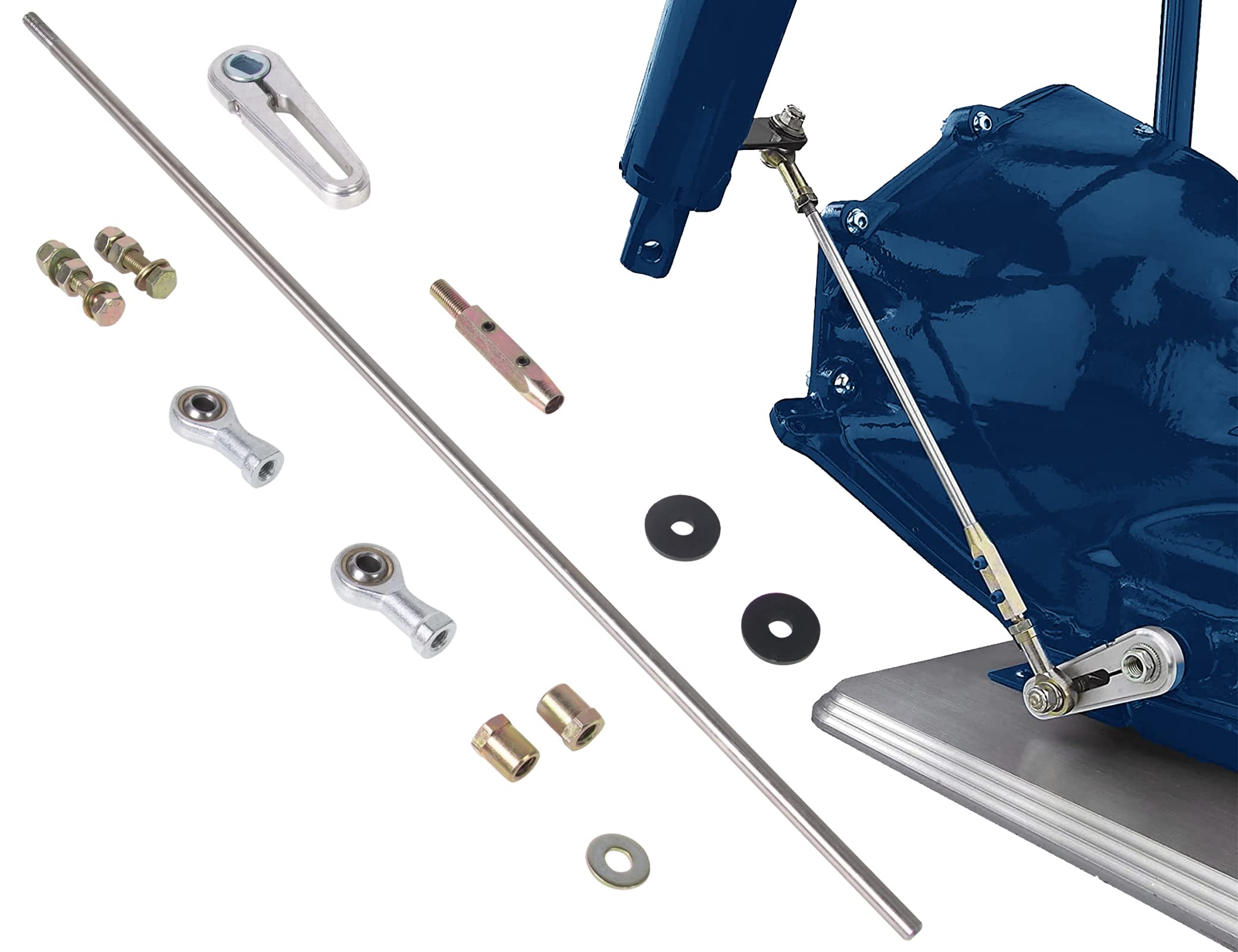 MIKODA Billet Aluminum Shift Transmission Column Linkage Kit Compatible with GM TH200, TH350, TH400, 4L60, 4L60E, 4L80E, TH700R4