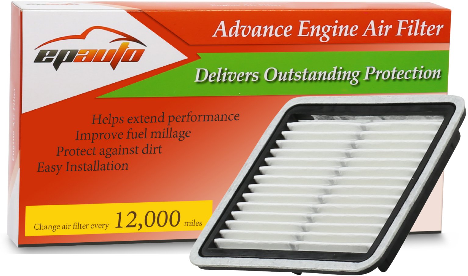 Epauto Gp997 (Ca9997) Replacement For Subaru Panel Engine Air Filter For Impreza (2008-2016),Legacy(2005-2019),Outback(2005-2019