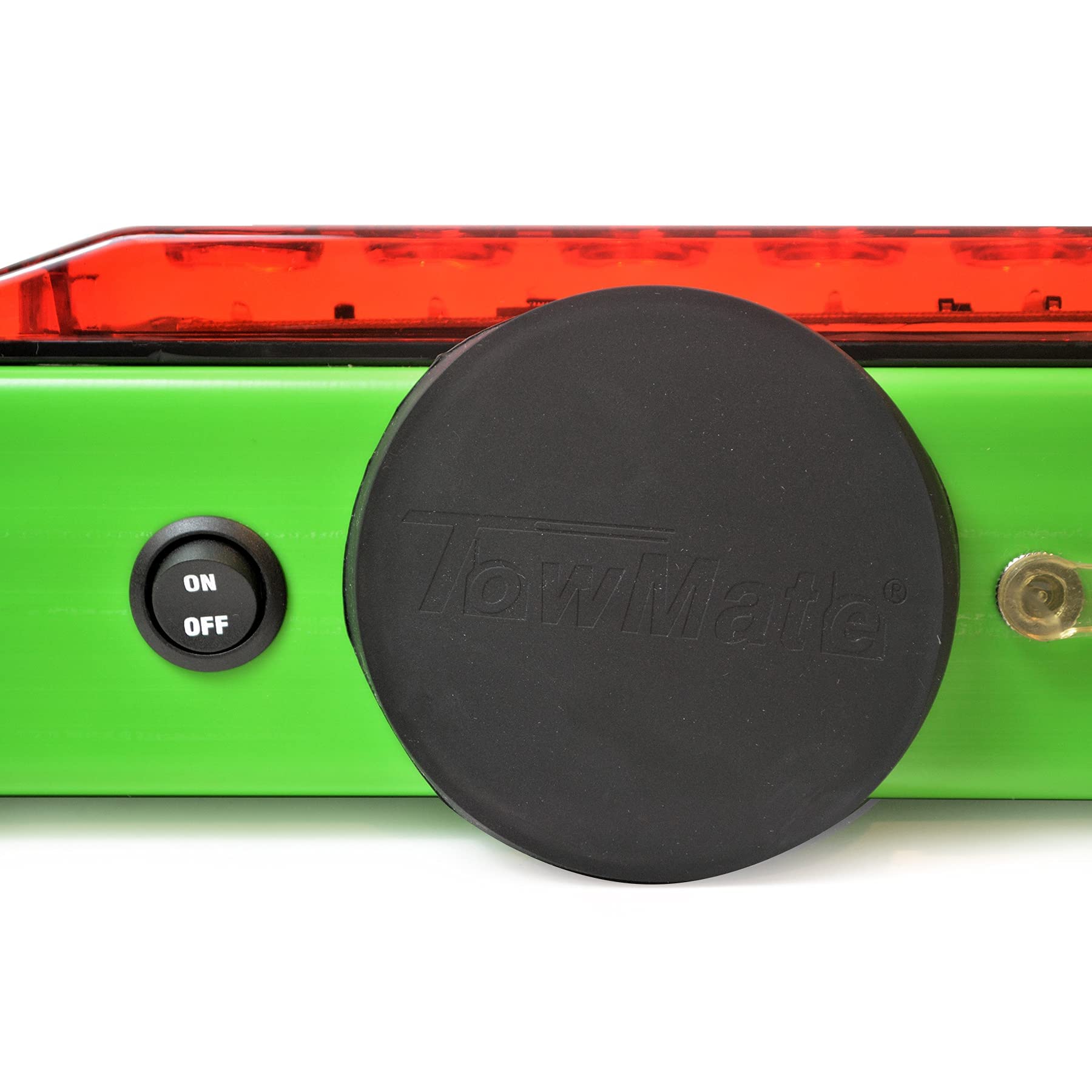 TowMate 22" Wireless LED Tow Light Bar - Lime Green, Battery-Powered, Magnetic Mount, Heavy-Duty Towing Safety Light