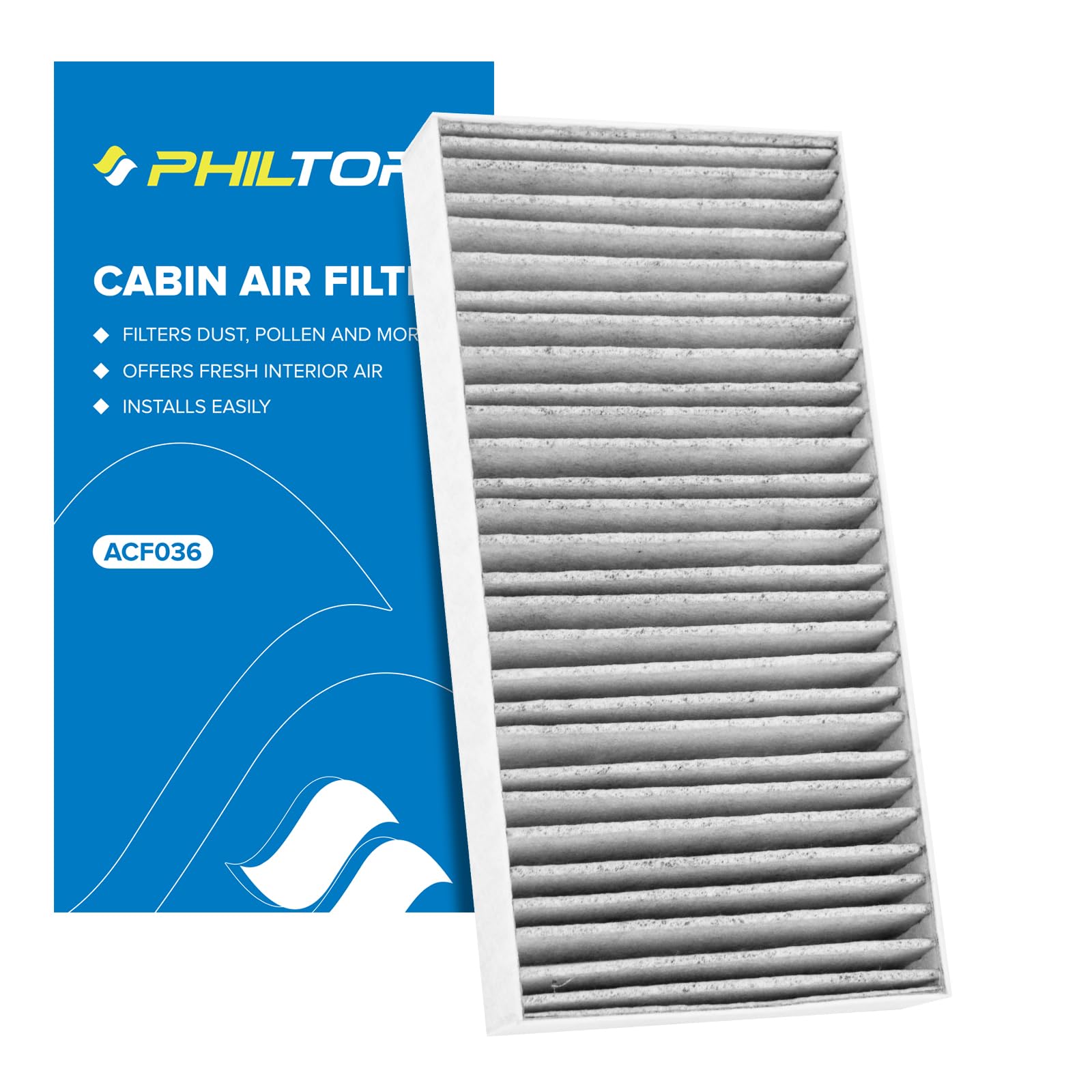 Philtop Acf036 (Cf10135) Premium Cabin Air Filter, Replacement For El (1997-2000, 2002-2005), Rsx (2002-2006), Civic (2001-2005)