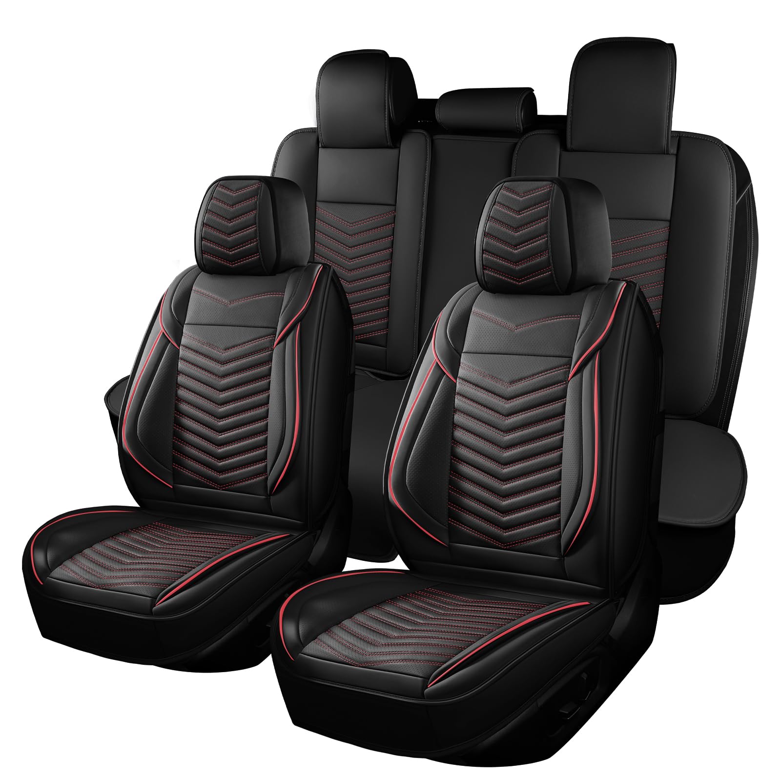 Hchengkikz Car Seat Covers,Breathable And Waterproof Faux Leather Automotive Seat Covers,Universal Anti-Slip Driver Seat Cover F
