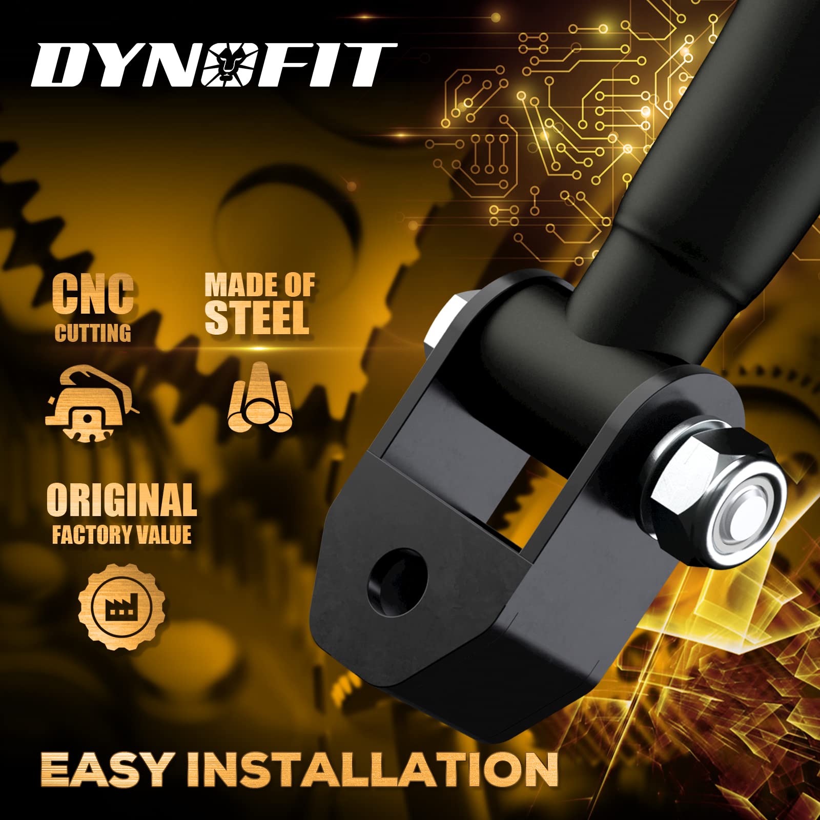 dynofit 2-4'' Rear Shock Extensions for Chevy/Chevrolet Silverado 1500 2WD/4WD 1999-2024, GMC Sierra 2WD/4WD 1999-2024, Compatib