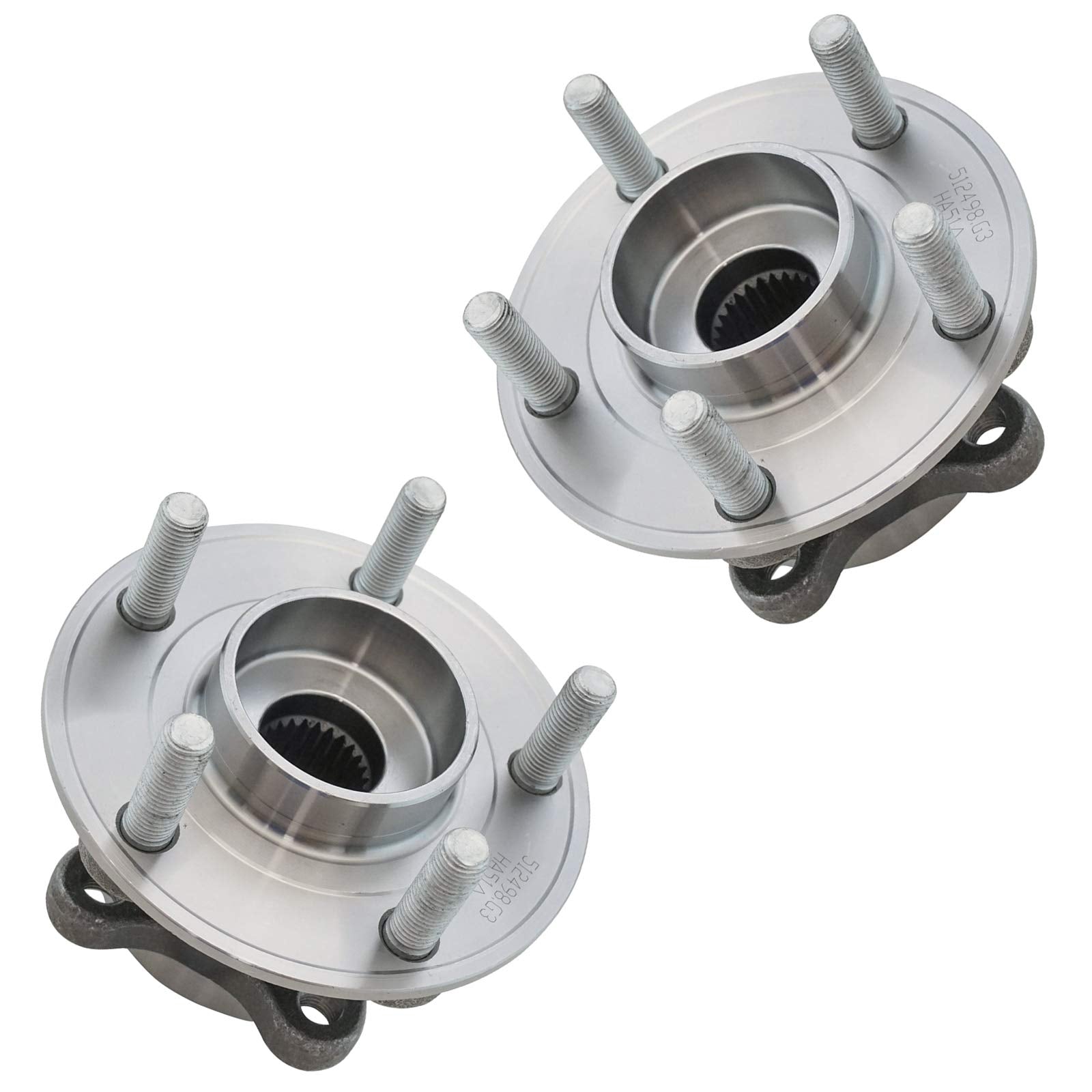 Trq Front Rear Wheel Hub Bearings Assembly Set Compatible With 2013-2020 Ford Fusion 2019-2020 Police Responder Hybrid Ssv Plug-