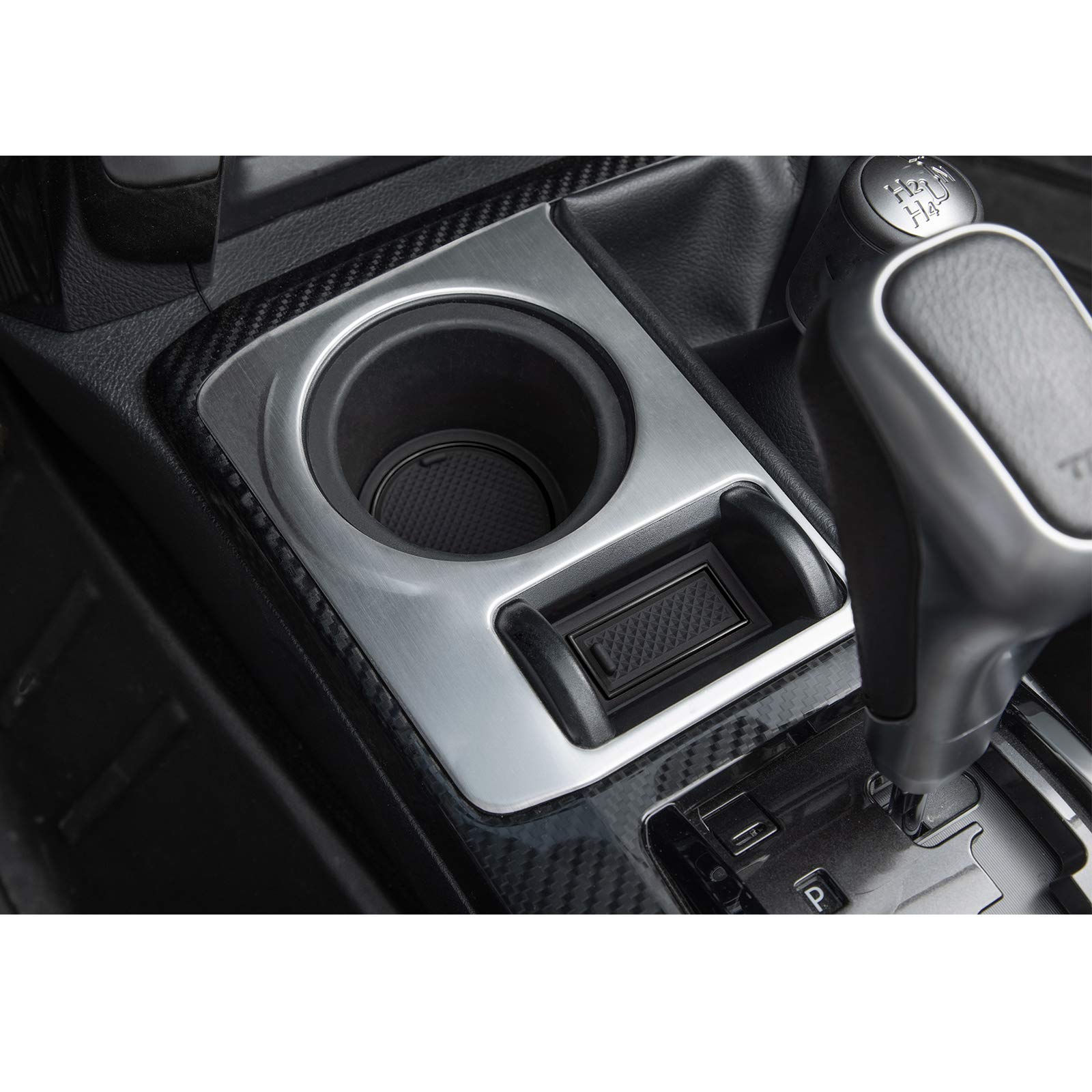 Jdmcar Premium Cup Holder, Console, And Door Pocket Inserts Kit Compatible With 2023 Toyota 4Runner 2010-2019 2020 2021 2022 - Custom Liner Accessories (2 Row, Black Trim)-27Pc Set