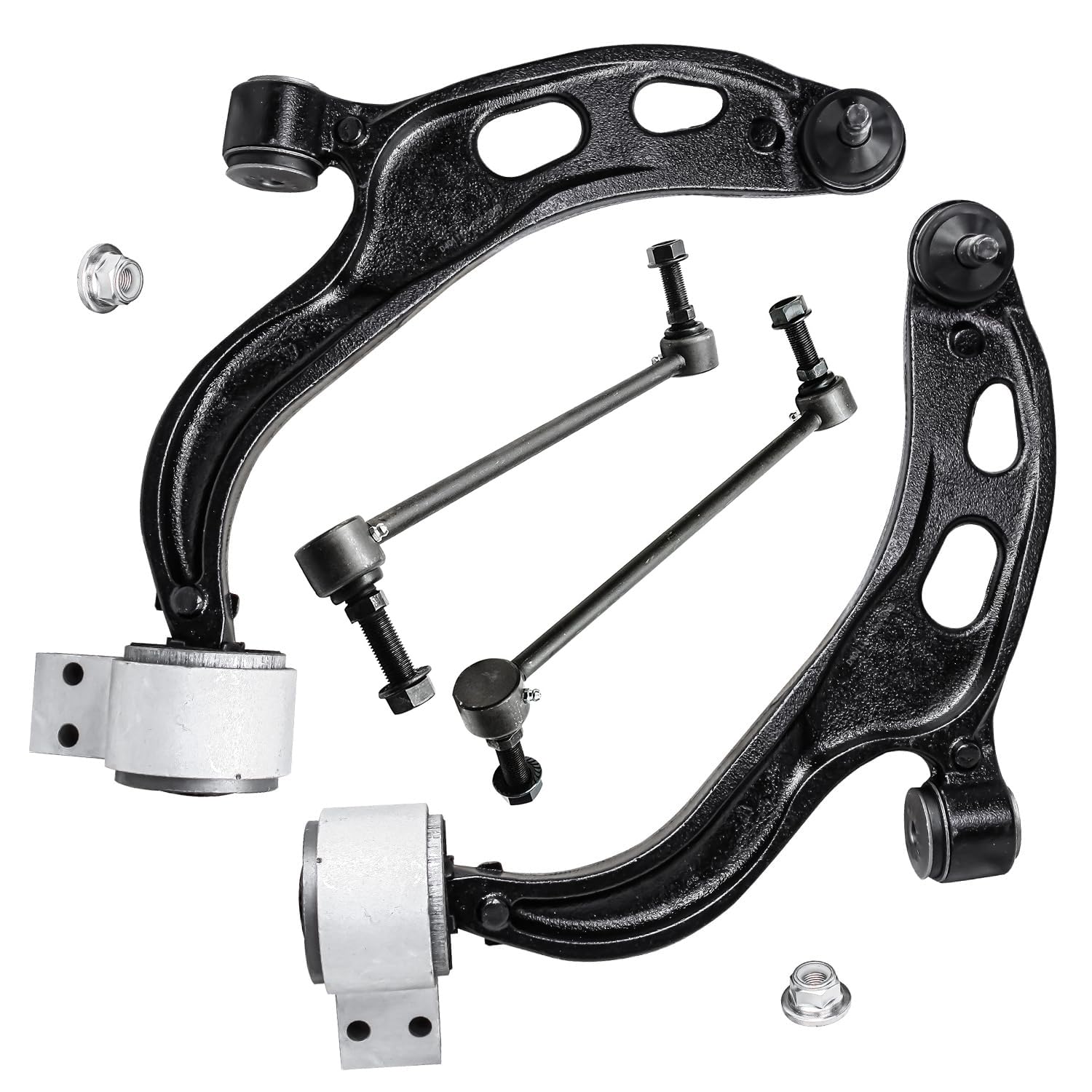 Detroit Axle - 4pc Front End Control Arms Kit for 10-12 Ford Taurus Flex Lincoln MKS, 2 Lower Control Arms with Ball Joint 2 Swa