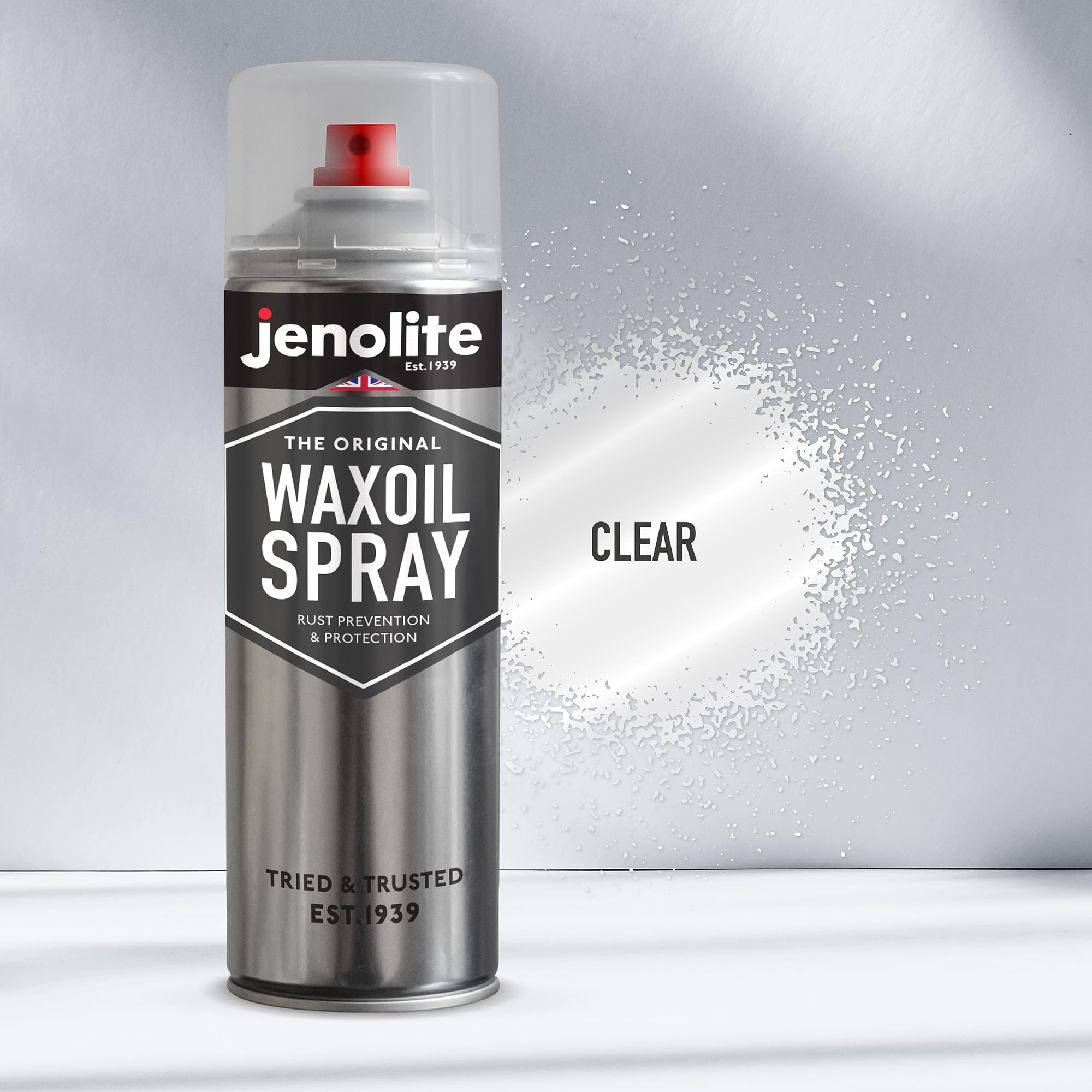 JENOLITE Waxoil Rust Prevention Spray - 500ml Clear Aerosol for Car/Bike/Motorcycle Corrosion Protection (Model 89005)