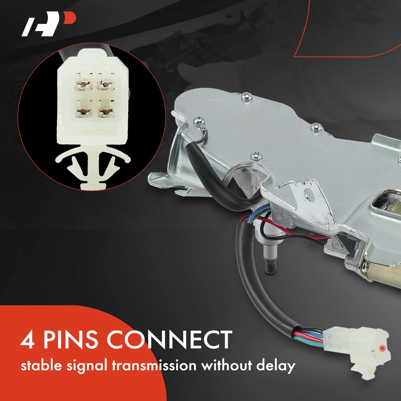 A-Premium Rear Windshield Wiper Motor for Honda Odyssey 2005-2010, 4-Pin, Model WIM006, Replacement #76710SHJA01/02
