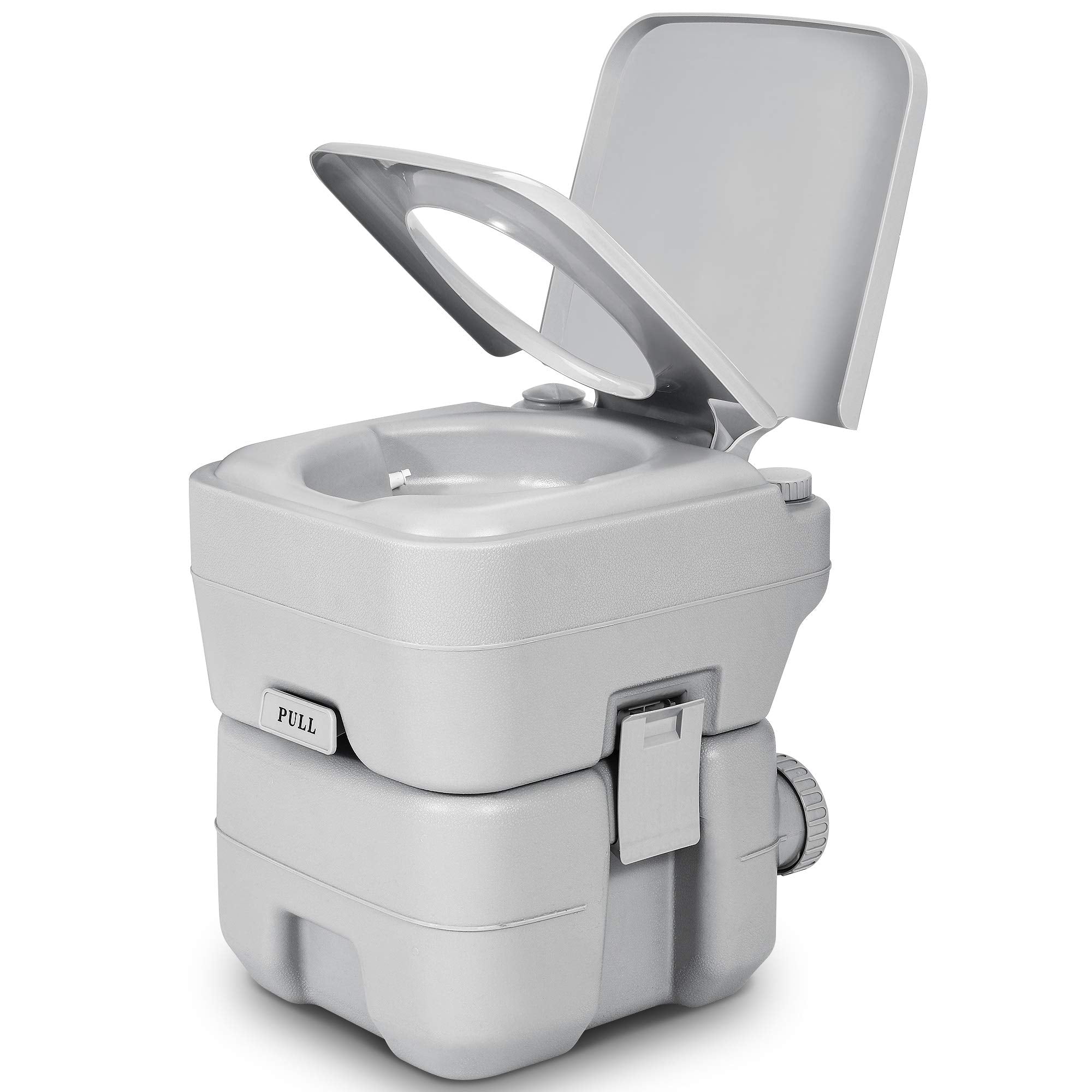 Yitahome Portable Toilet Travel 5.3 Gallon Rv Potty, Detachable Tank, Double Outlet Water Spout, For Camping, Boating, Hiking, T