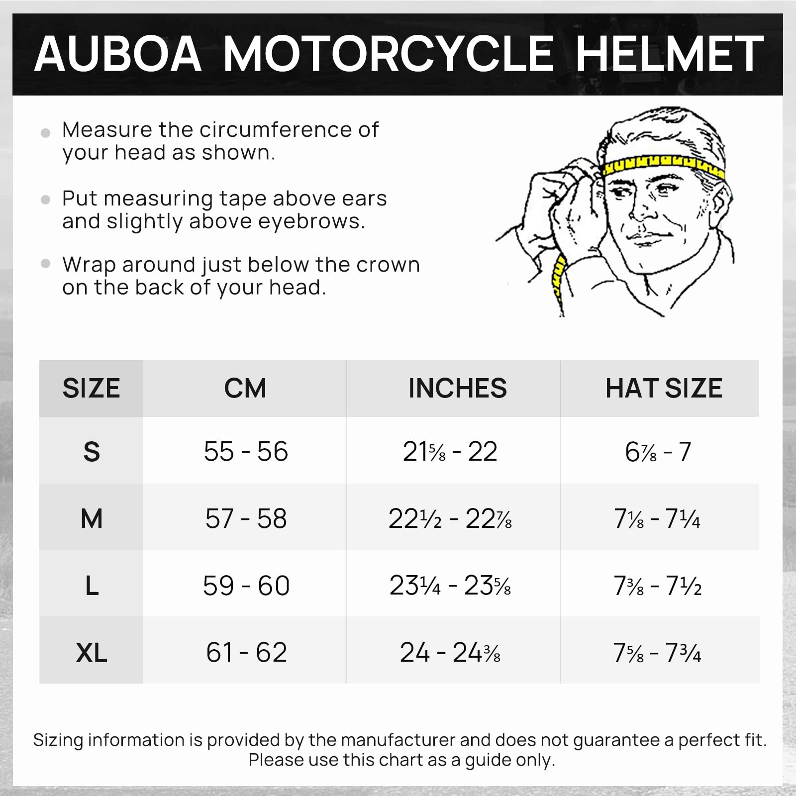 Auboa Full Face Motorcycle Helmets For Adults Men And Women Dot Street Bike Racing Helmet With Tinted Visor Model Md-813 (Gloss