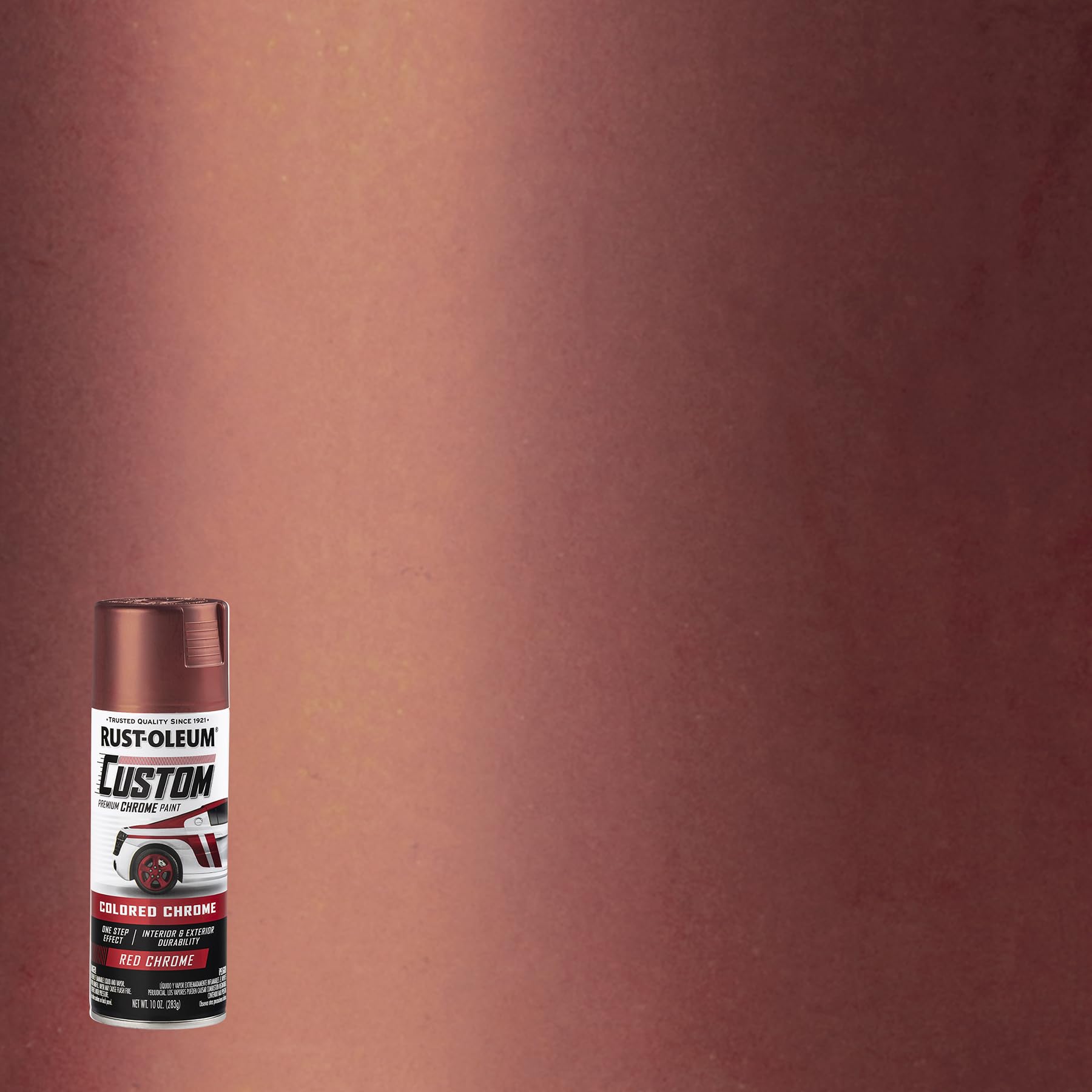 Rust-Oleum Automotive Custom Chrome Spray Paint, 10 oz, Red Chrome, Model 340561