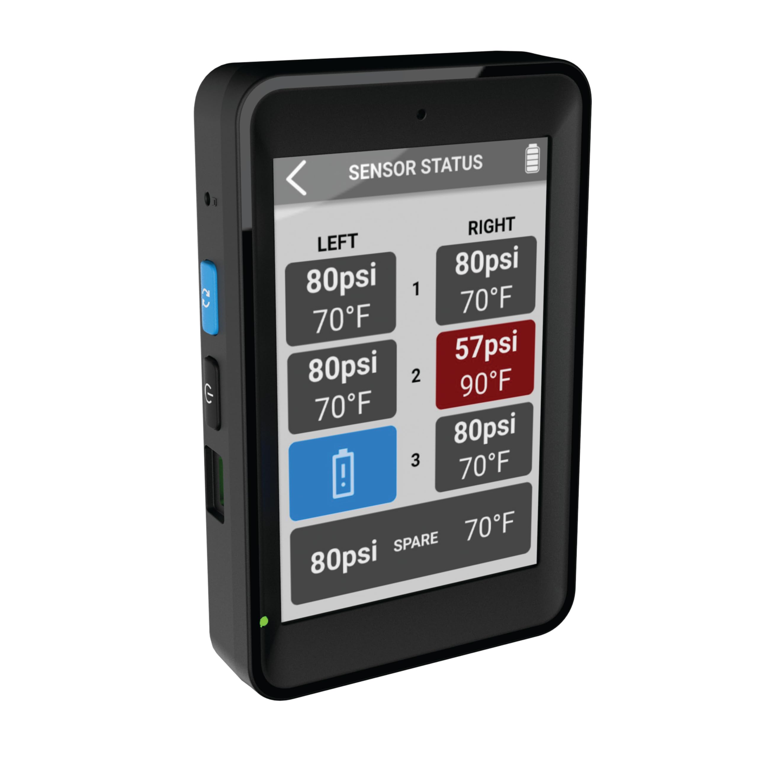 Lippert Tire LINC PRO RV Tire Pressure/Temperature Monitoring System (TPMS) 2.5 LCD Display with Backlit Screen, Flexible Mounti