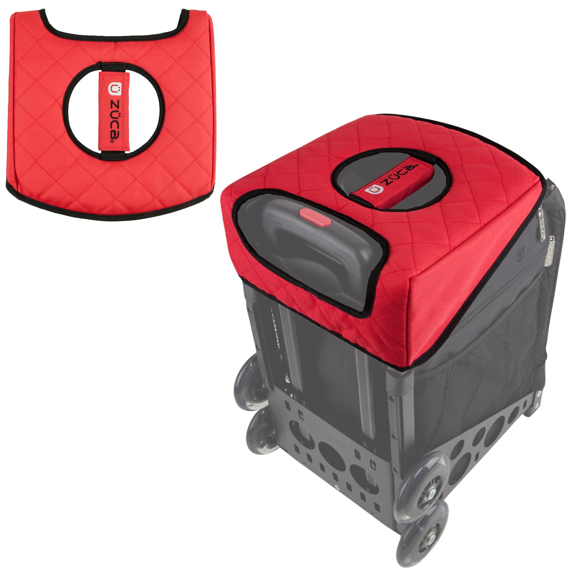 ZUCA Seat Cushion, Reversible - Black/Red