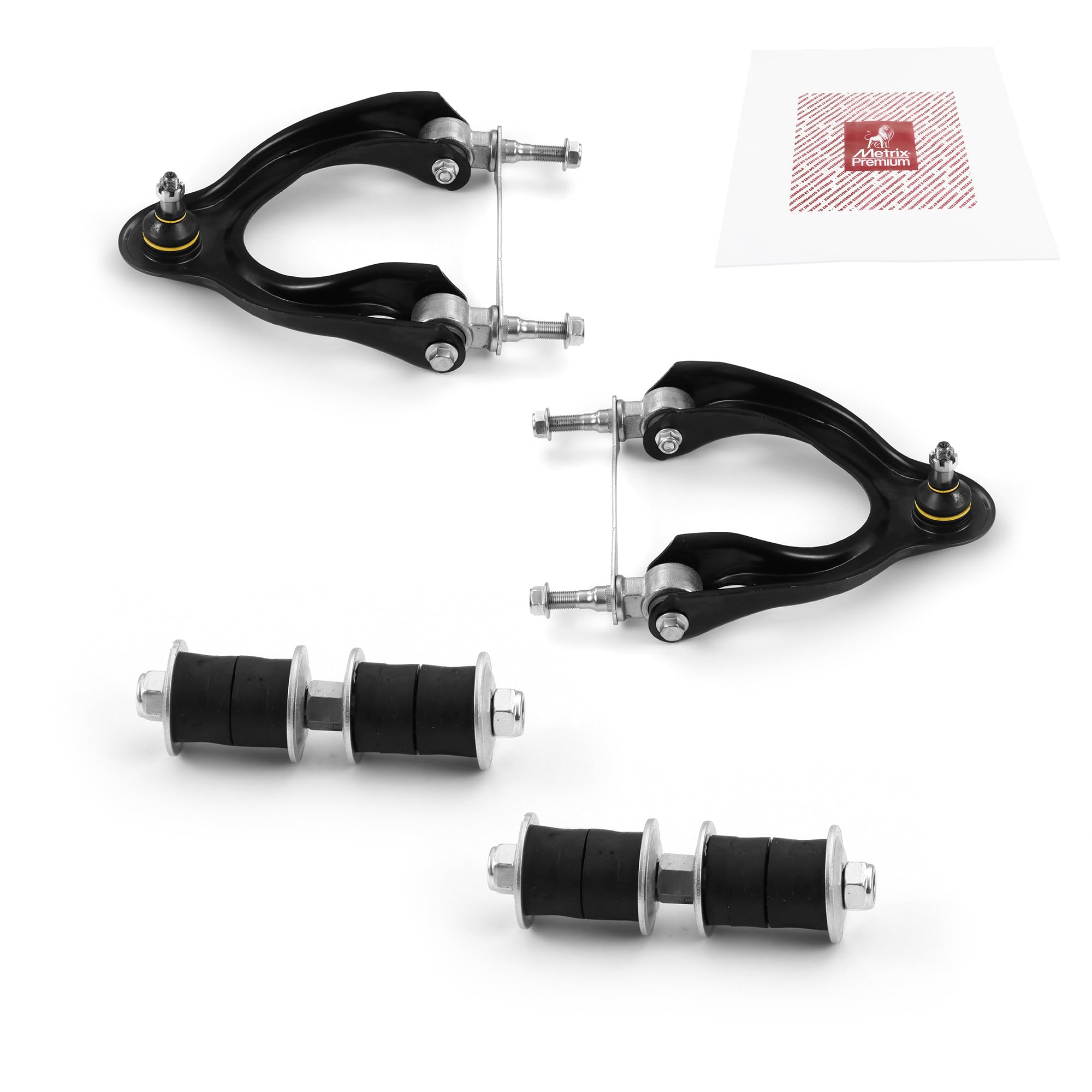 Metrix Premium Chassis Parts - 4 Pc Front L/R Upper Control Arm & Front Sway Bar Stabilizer End Link Kit Fits 93-97 Honda Civic