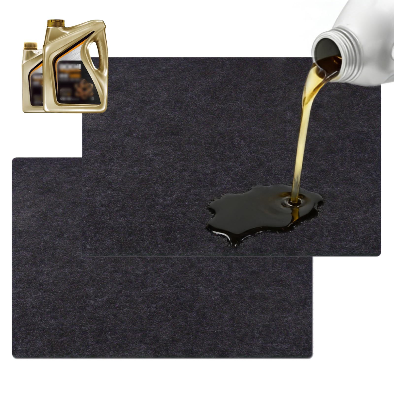 Meitola 2pcs Cleanable Floor Oil Spill Mat(36   x60   ) Oil Absorbing pad Durable Protective Surface Can be Used for car Oil Cha