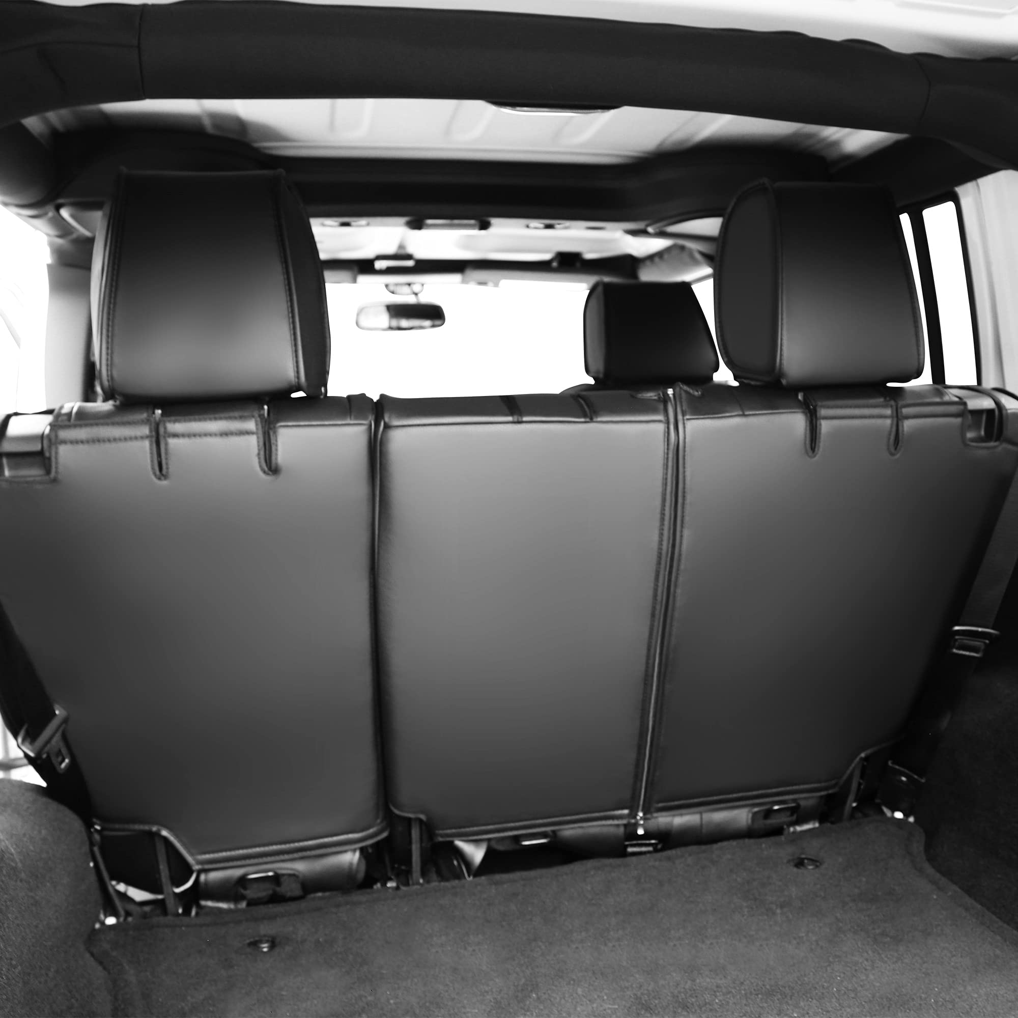 Oasis Auto 2007-2017 Wrangler Jk Custom Leather Seat Covers (2007-2010 Wrangler 2-Door, Black)