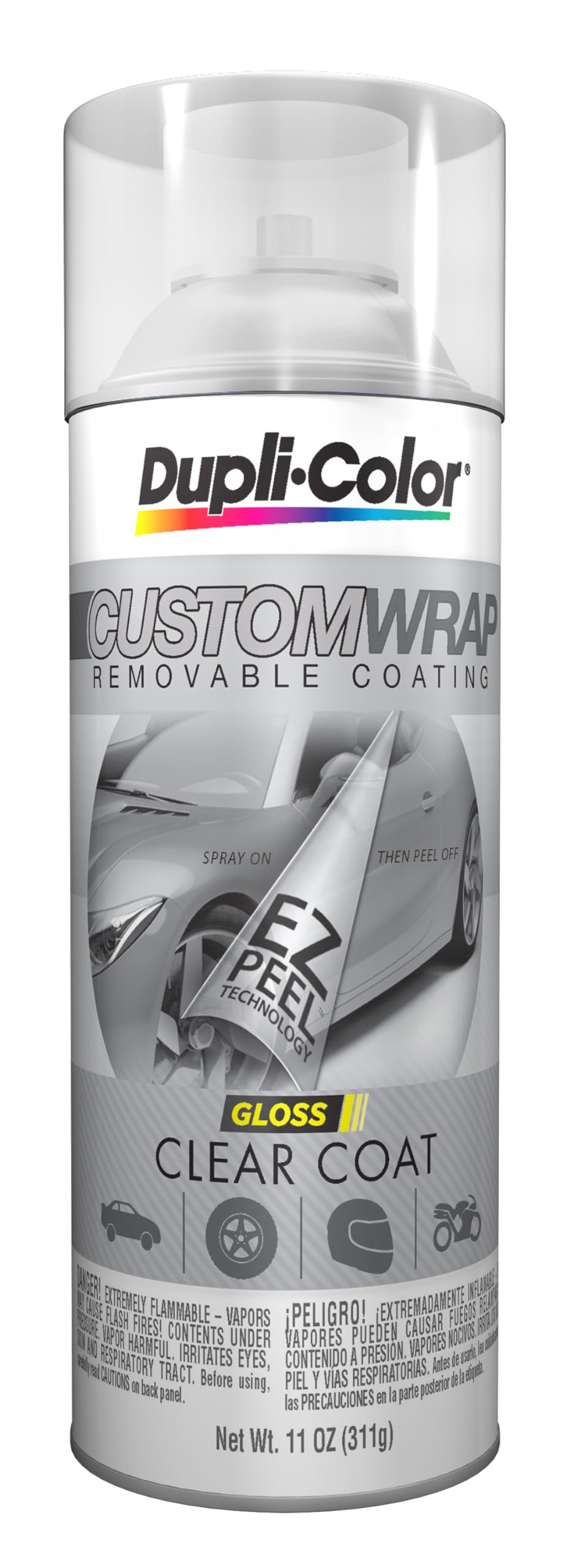 Dupli-Color Ecwrc9017 Custom Wrap Gloss Removable Automotive Paint - Clear Spray Paint - 11 Oz. Aerosol Can