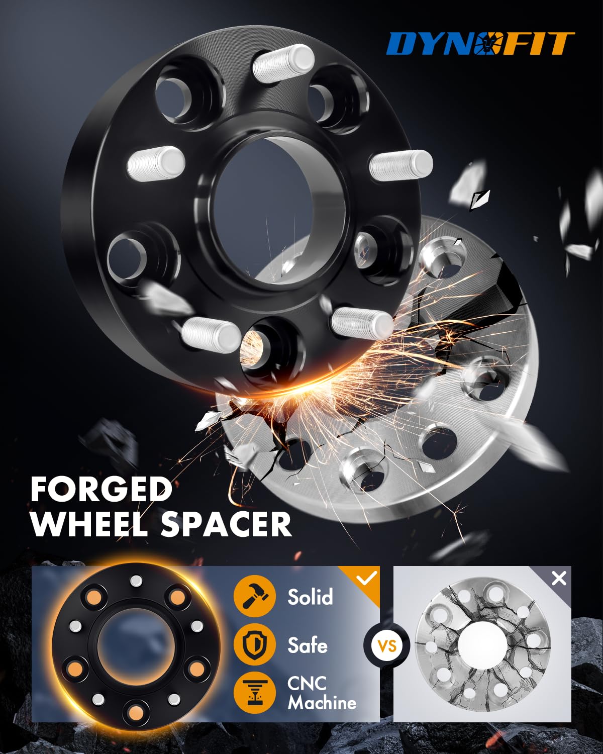 Dynofit 5X114.3 Wheel Spacers 1 Inch (25Mm) For Nissan 350Z 370Z, 4 Pcs 5X4.5 Hubcentric Spacers For Infinit G35 G37 Fx35, 66.1M
