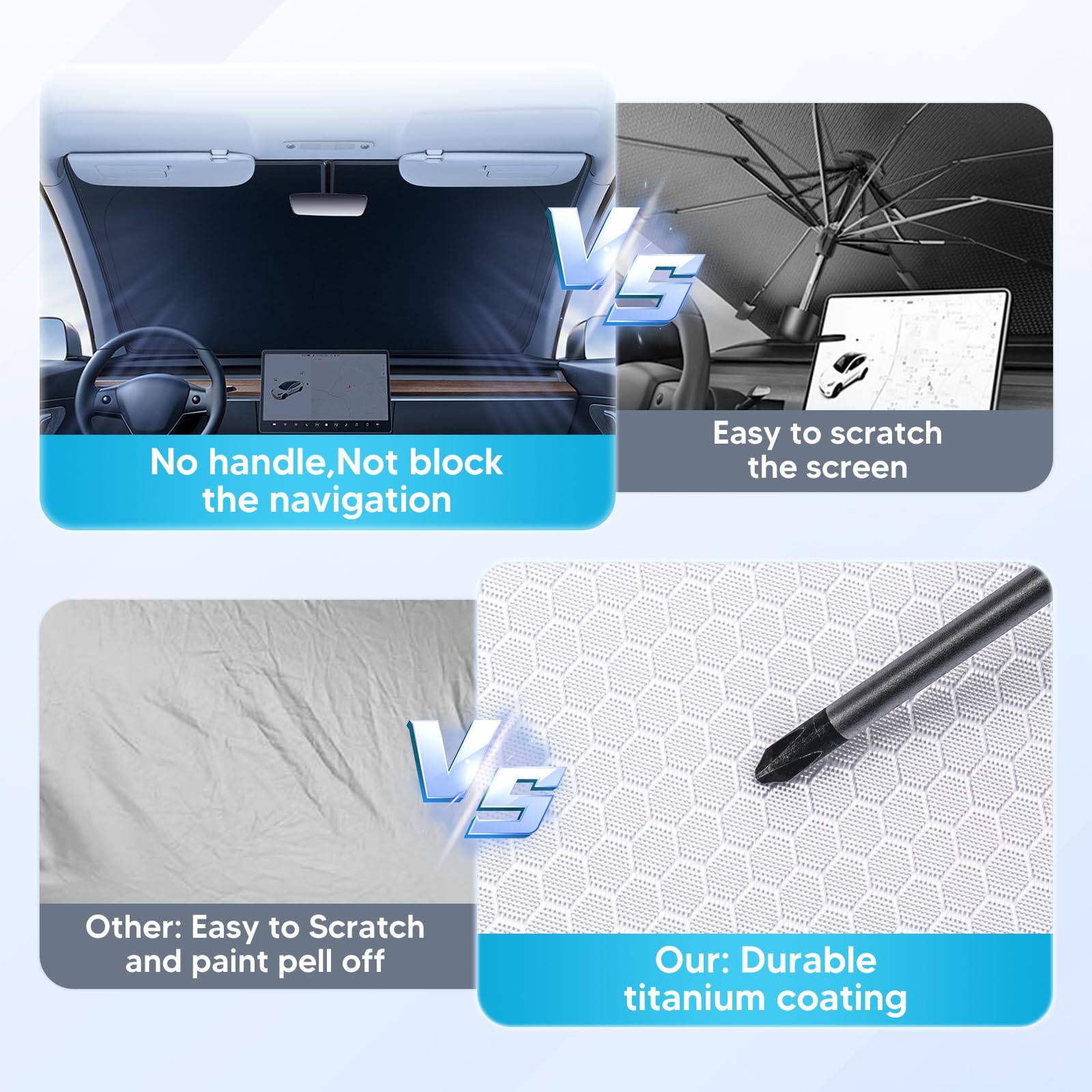 Cartist Windshield Sun Shade Fit For Hyundai Kona 2024 2025 2026 Foldable Car Front Window Sunshade For Kona Accessories Sun Vis