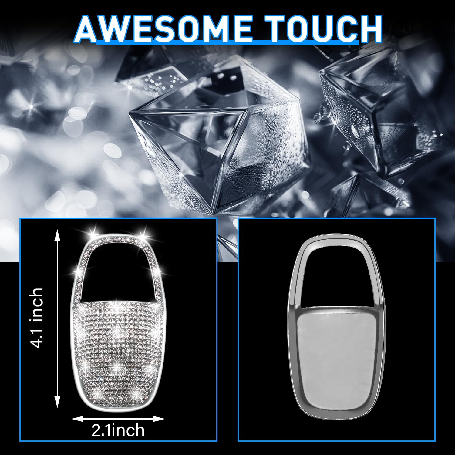 Remoch Gear Shift Knob Head Cover Bling Trim For Dodge Charger Accessories 2015-2023 Challenger 2015-2024 Durango 2016-2025 Meta
