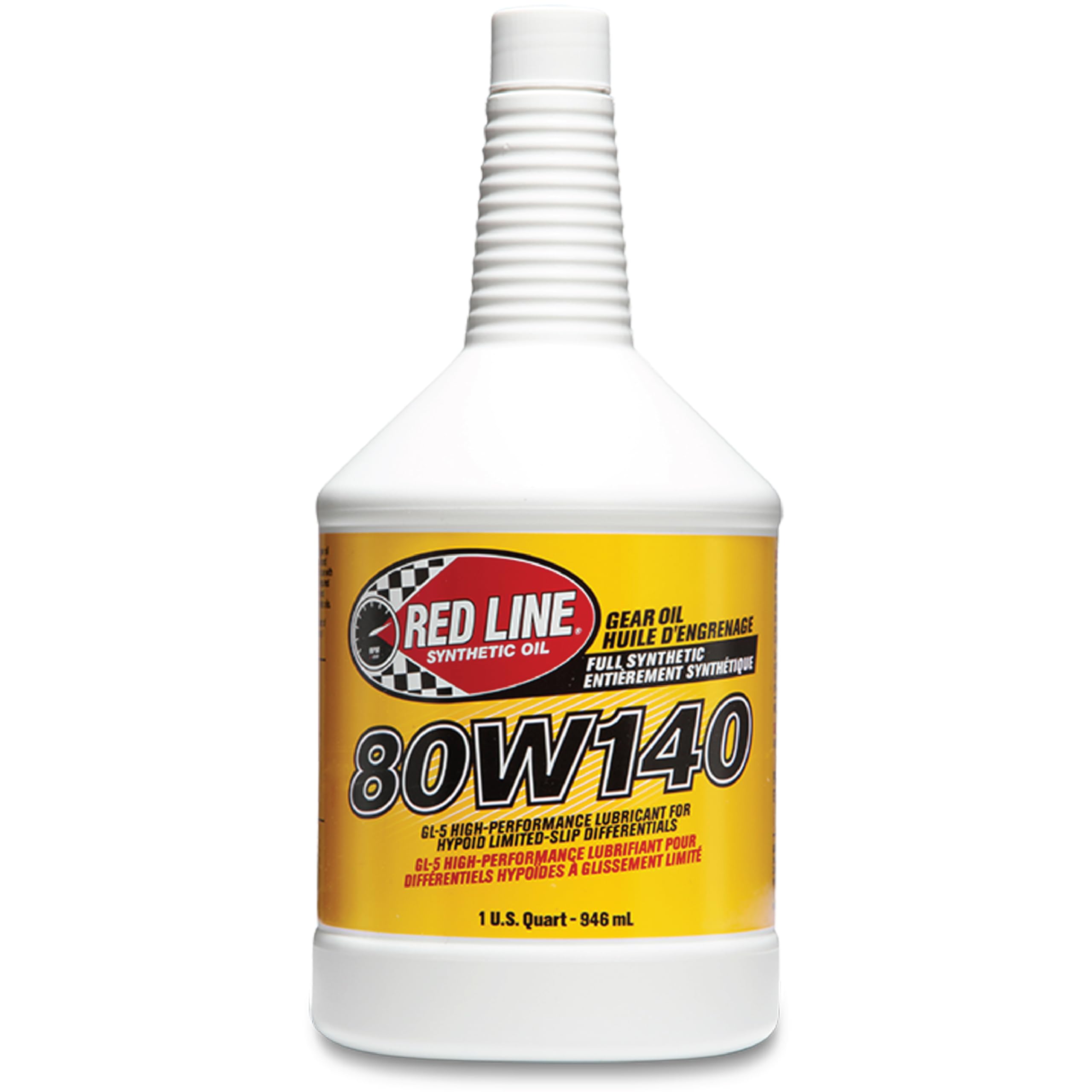 Red Line 58104 80W140 GL-5 Synthetic Gear Oil for Hypoid Limited Slip Differentials - 1 Quart (12 Pack)