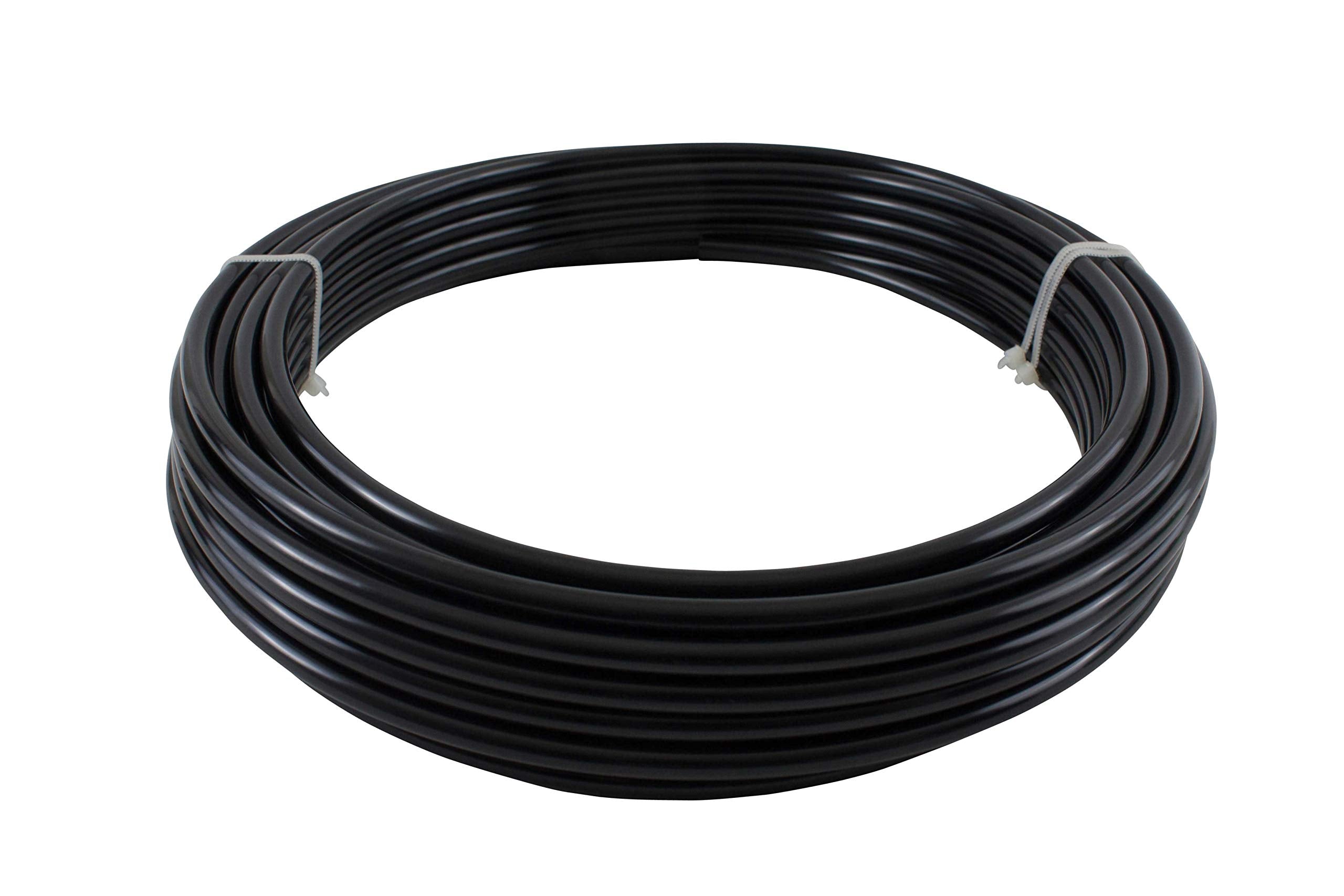 Mytee Products 1/4 OD x 50 Black SAE J844 Nylon Air Brake Tubing DOT Approved | Pneumatic Nylon Air Line Hose for Air Brake Sys