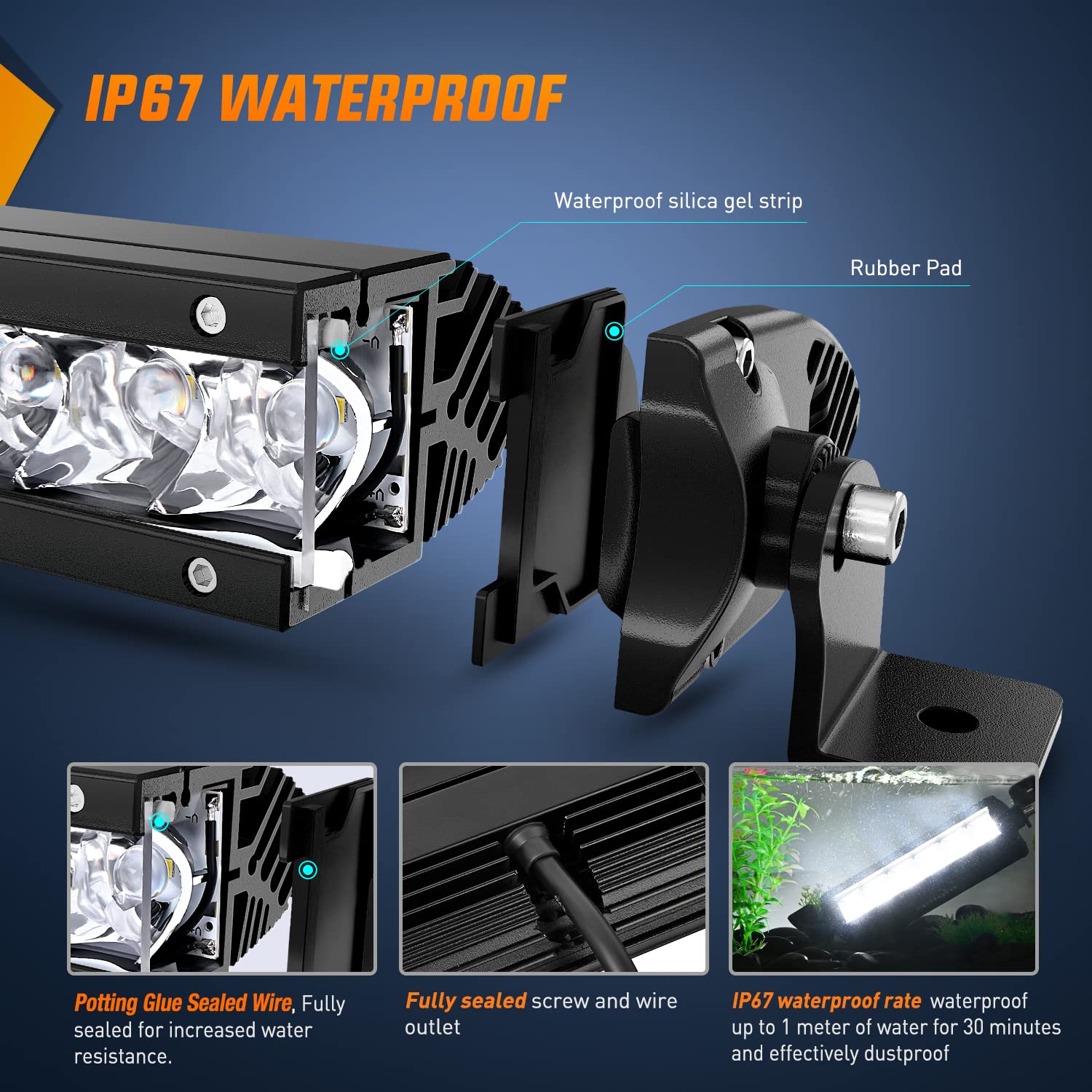Nilight Led Light Bar Super Slim 2Pcs 7 Inch 30W Spot Driving Fog Light 3600Lm Off Road Lights Light Pods For Trucks Pickup Suv