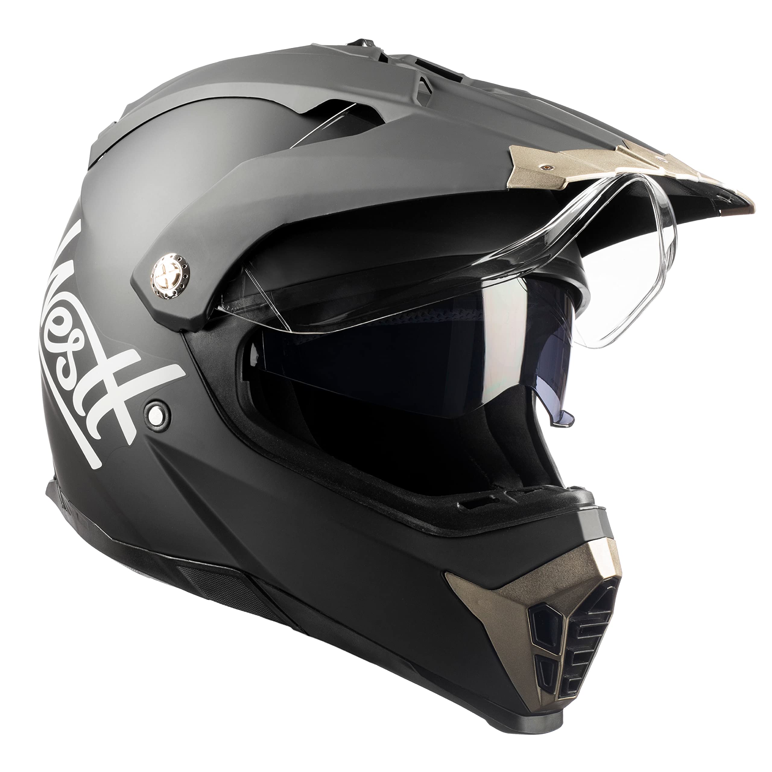 Westt Dual Sport Motorcycle Helmet - Helmets For Adults Motorcycle Dual Visor - Full Face Atv Helmet Dot Dirtbike Motocross Helm
