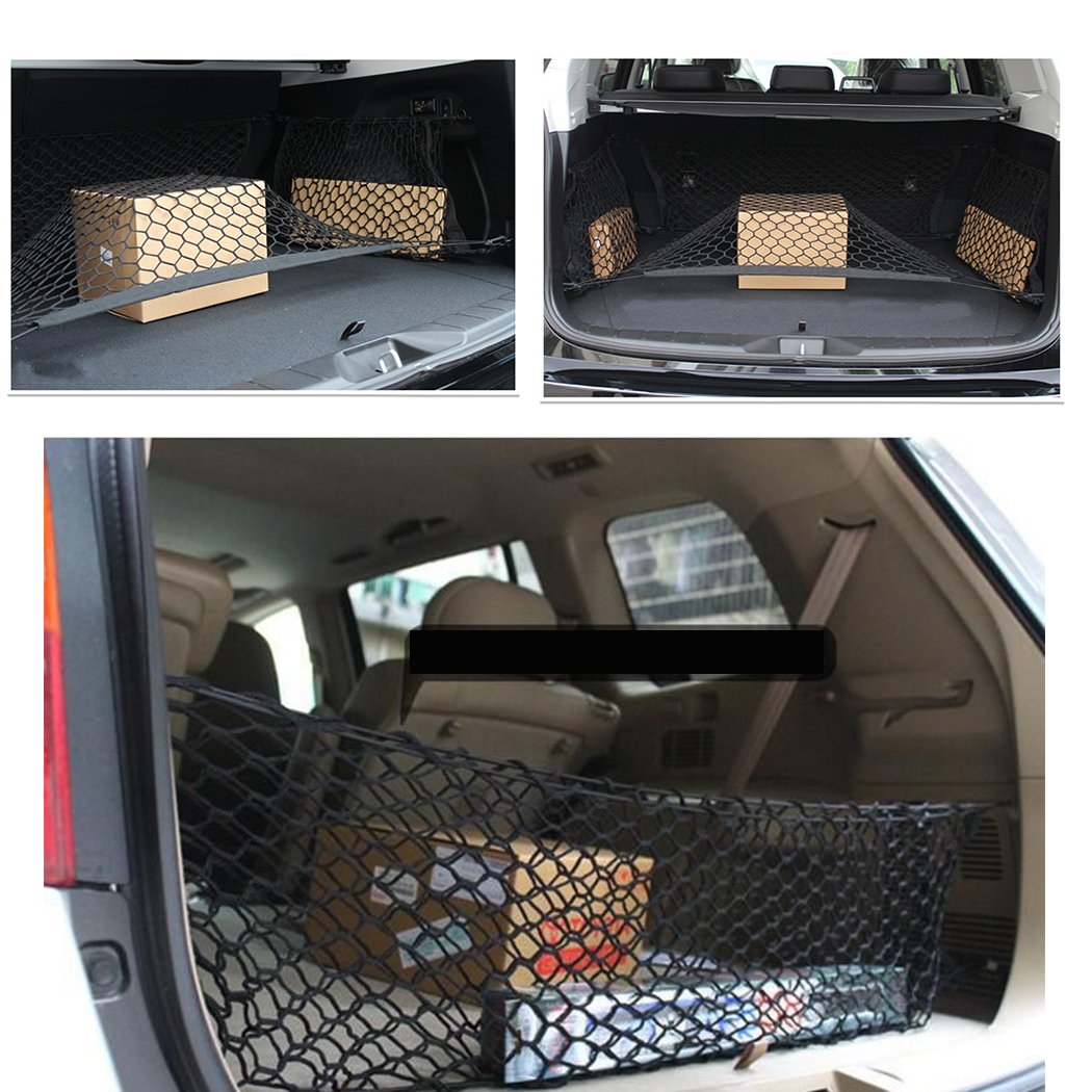 Premium Quality Adjustable Elastic Cargo Net Universal Stretchable Truck Net With Hooks,Storage Bag For Car, Suv, Truck, Pickup