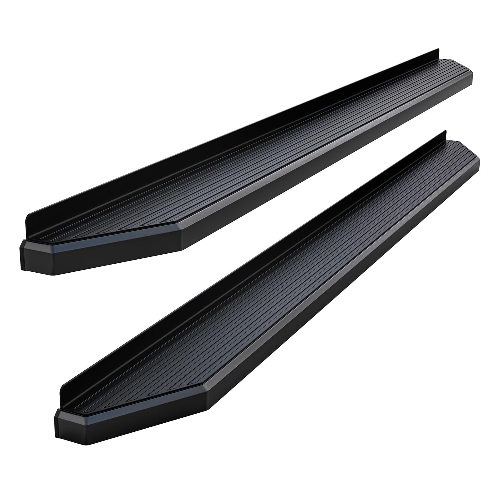 APS 6-inch (Black Stainless Steel Flat Style) Running Boards Nerf Bars Side Steps Step Rail Compatible with Ram 1500 2019-2025 C