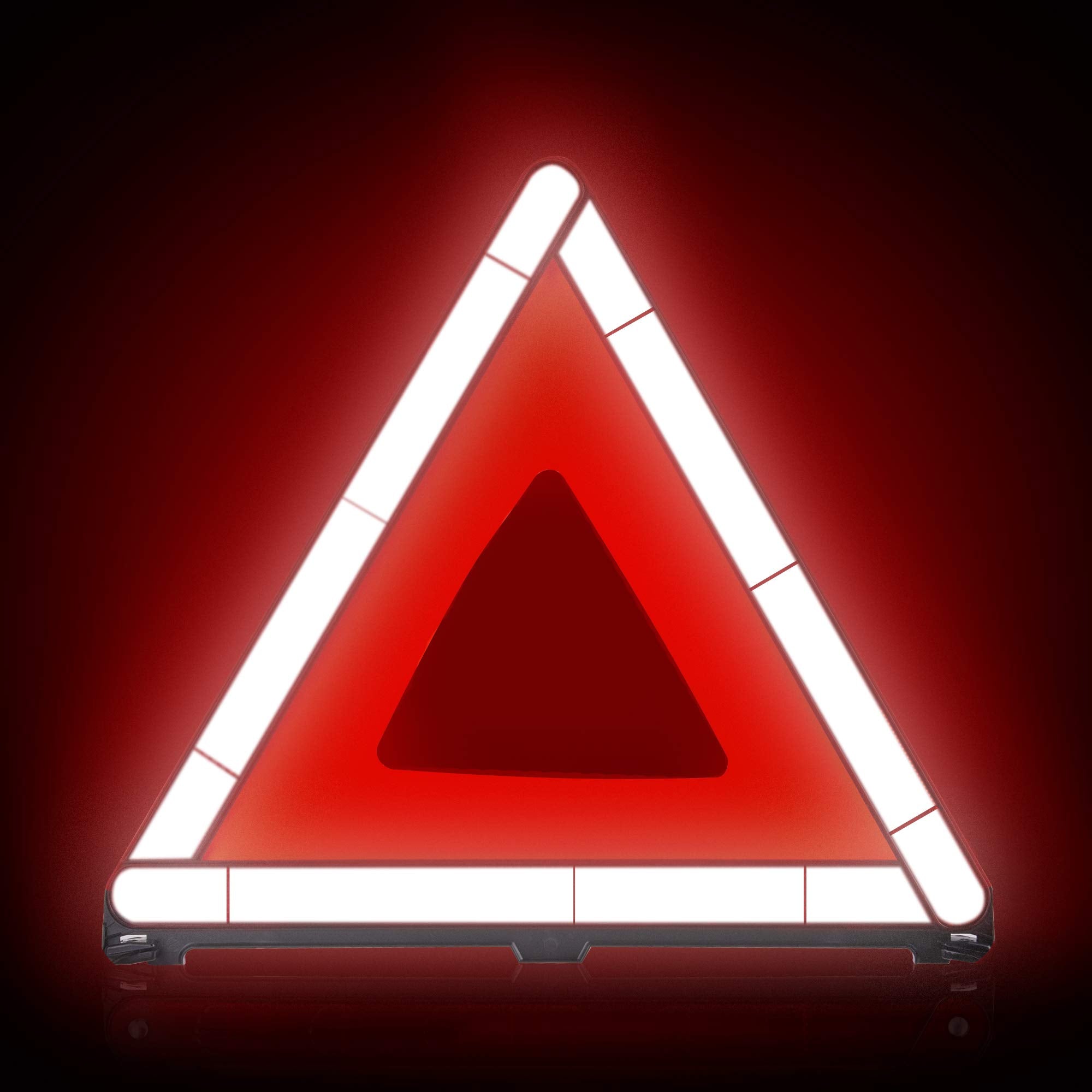 Xool Triple Warning Triangle Emergency Warning Triangle Reflector Safety Triangle Kit Suitable For Roadside Emergencies, 3-Pack